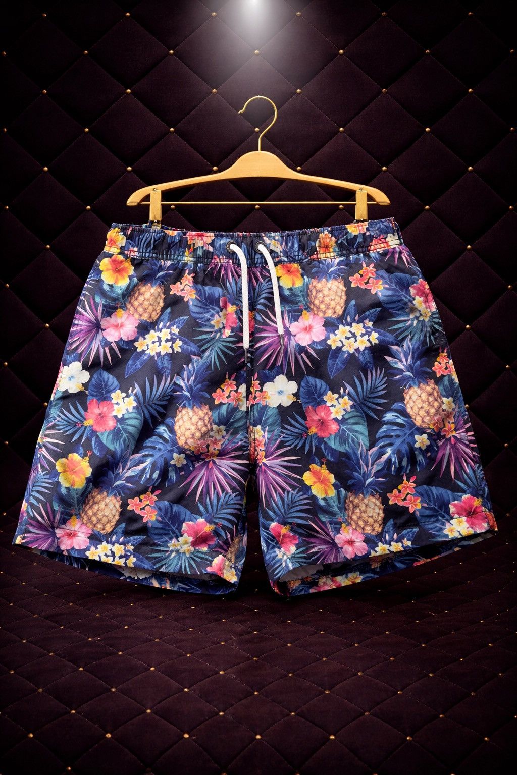 Other TROPICAL PINEAPPLE FLORAL PRINT SWIM TRUNK SHORTS Size US 32 / EU 48 - 1 Preview