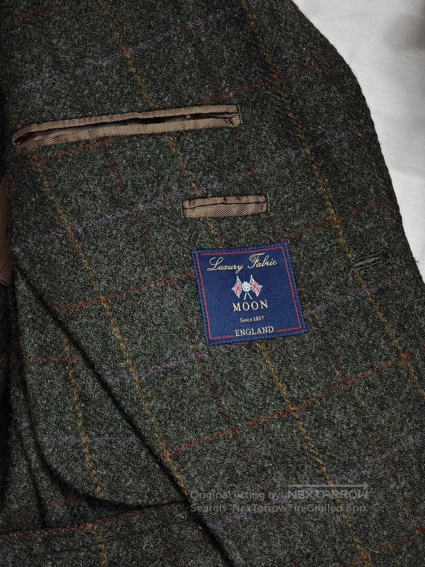 Abraham Moon & Sons Custom Moon Tweed Wool Blazer. Size US M / EU 48-50 / 2 - 7 Thumbnail