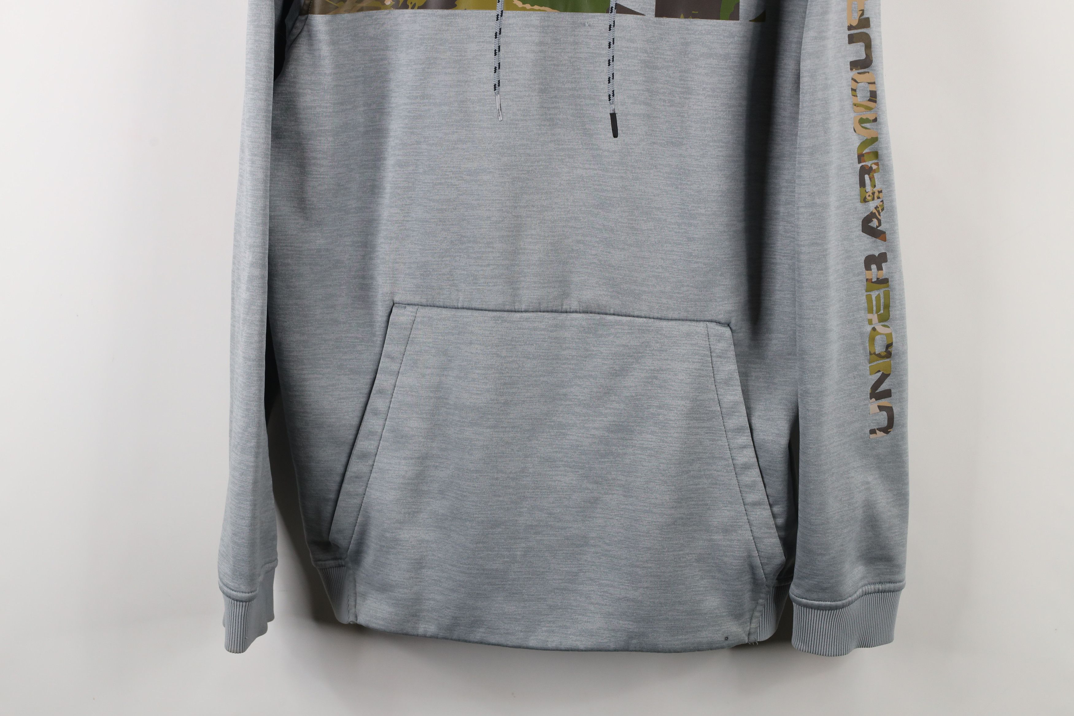Under Armour × Vintage Under Armour Spell Out Camouflage Hoodie Sweatshirt Gray Size US M / EU 48-50 / 2 - 3 Thumbnail