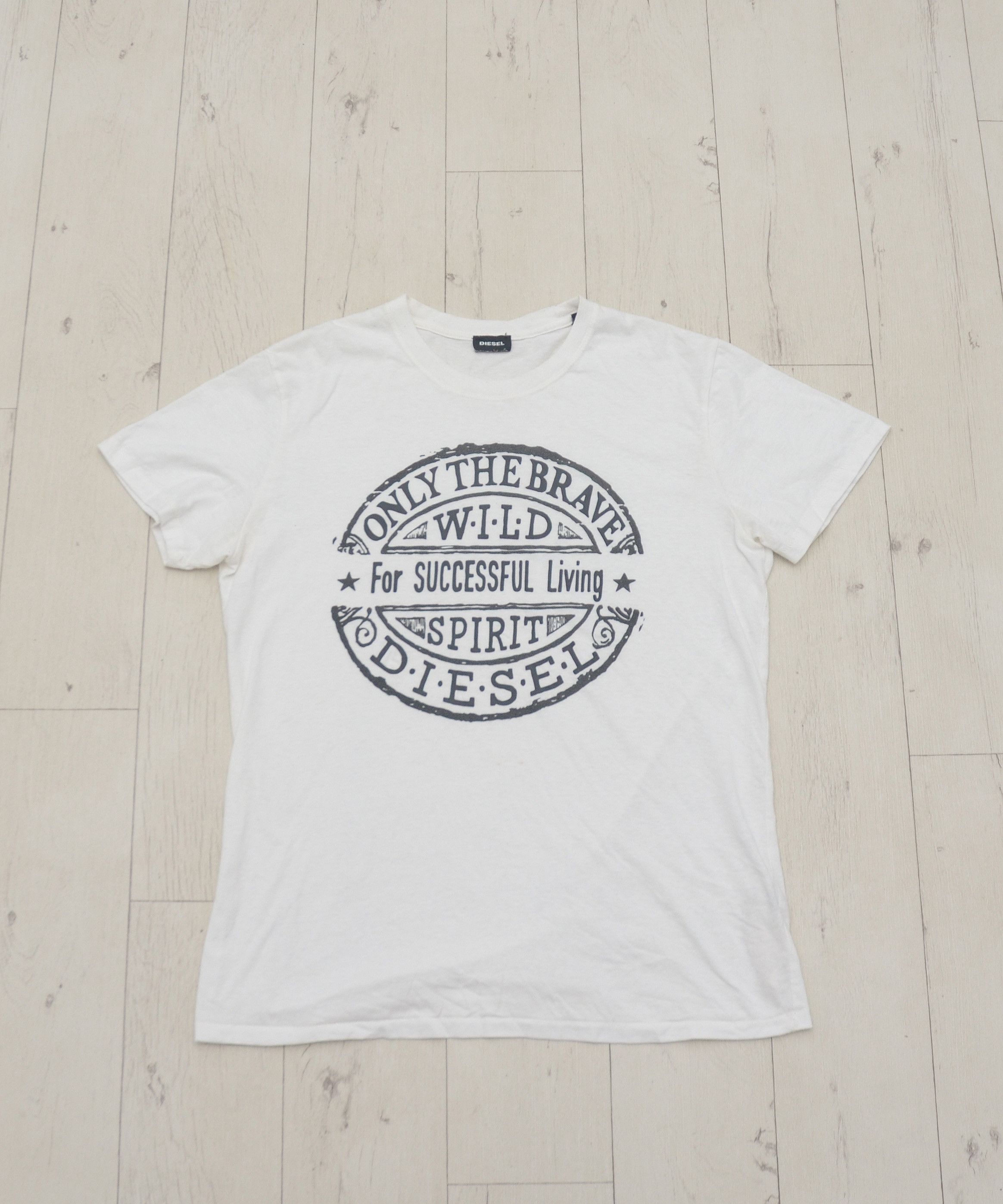 Diesel × Vintage Vintage Avant Garde Diesel Punk Head Only The Brave Y2K Tee Size US M / EU 48-50 / 2 - 1 Thumbnail
