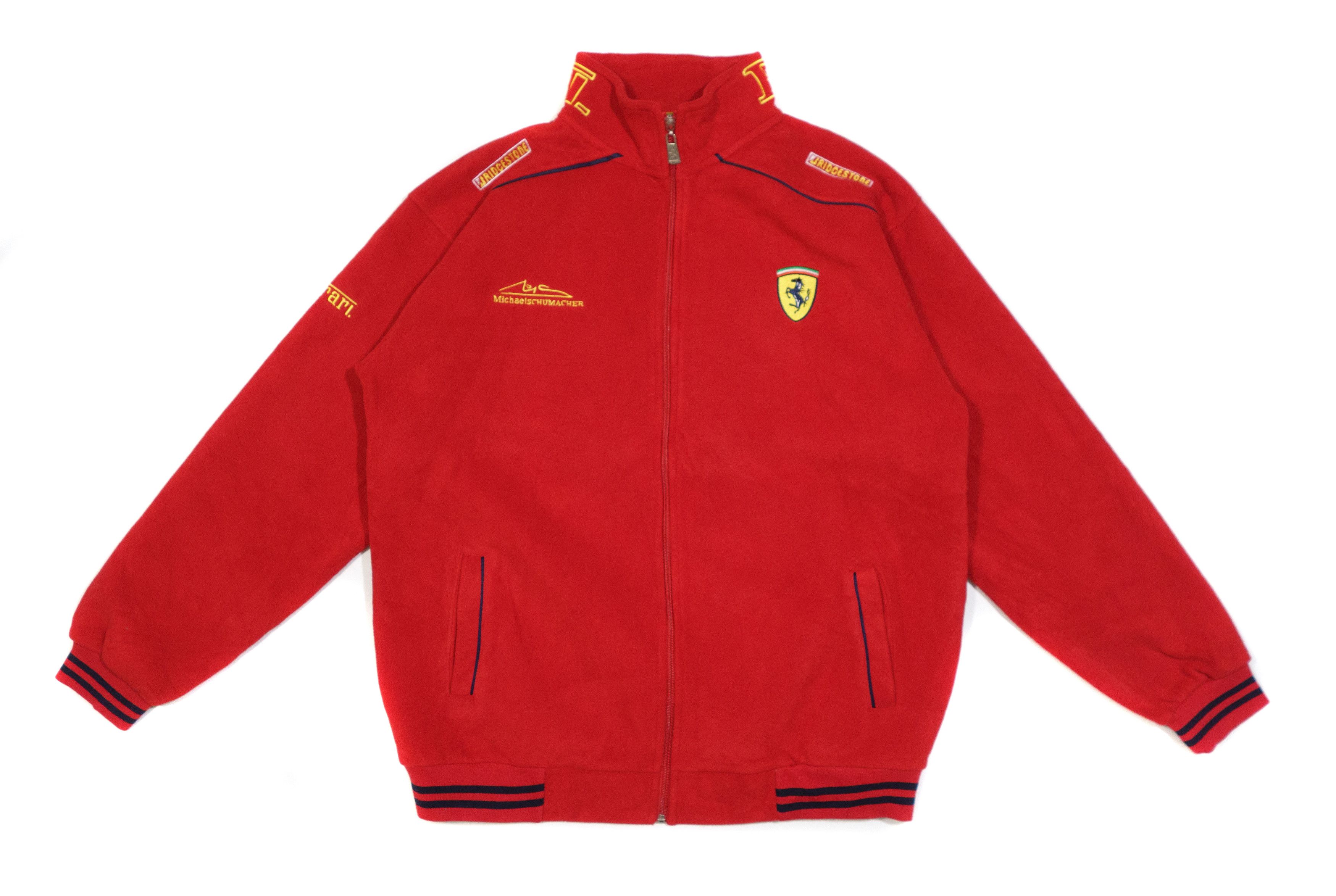 Ferrari 90S Michael Schumacher Logo Neck Fleece Jacket Size US XXL / EU 58 / 5 - 1 Thumbnail