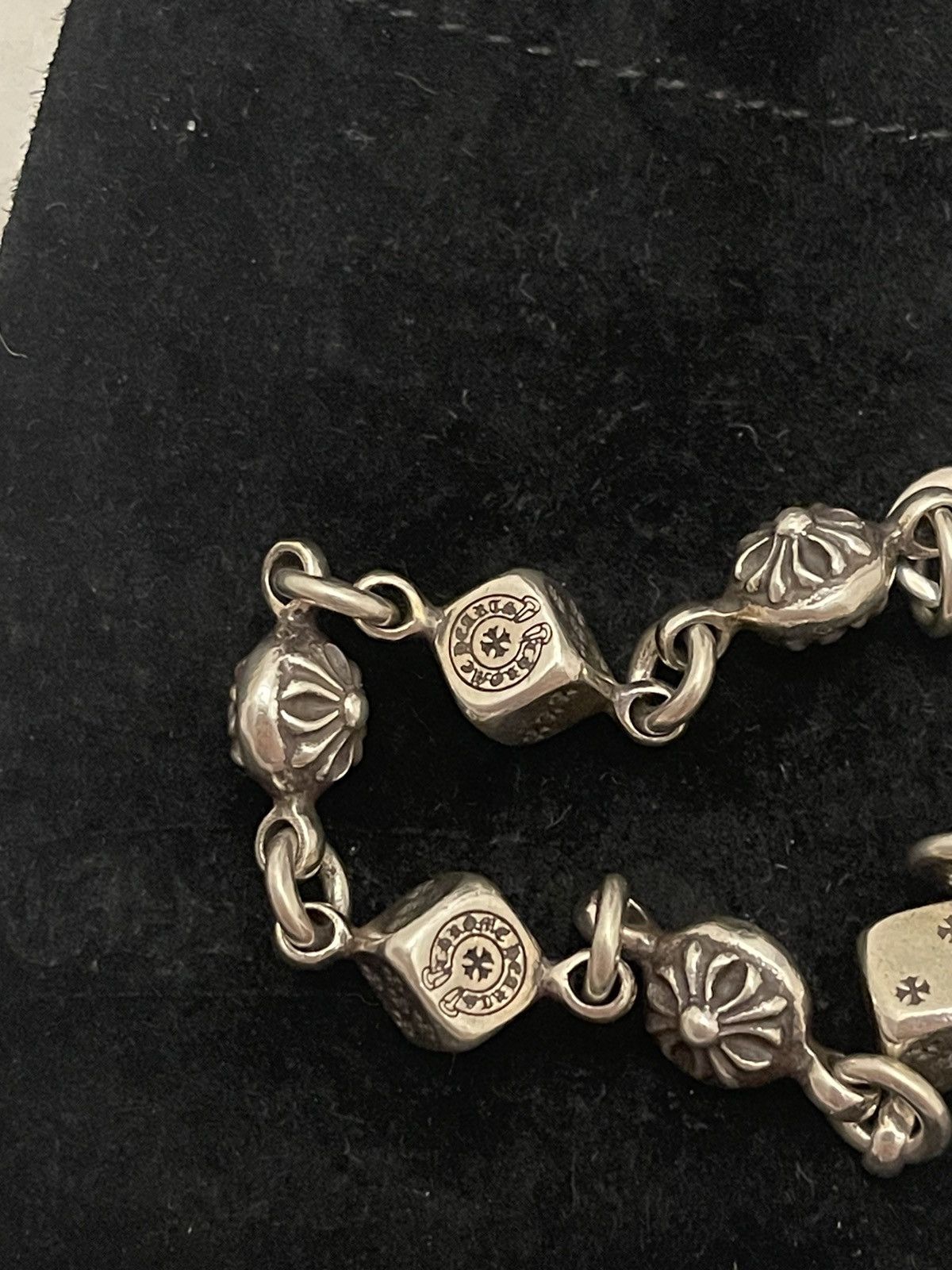 Chrome Hearts RARE ! Chrome hearts dice and crossball bracelet 7” long Size ONE SIZE - 17 Thumbnail
