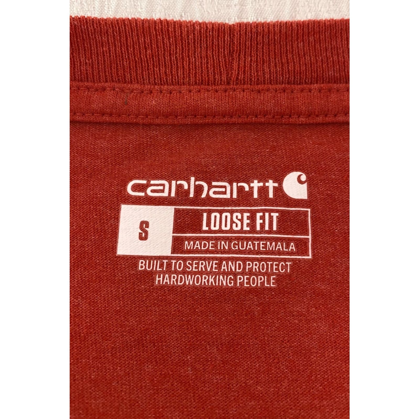 Carhartt Carhartt Shirt Mens Small Red Relaxed Fit Pocket Workwear Crewneck Tee K87-M Size US S / EU 44-46 / 1 - 5 Thumbnail