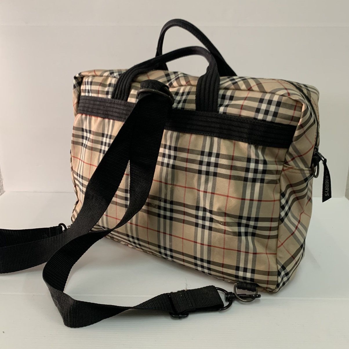 Burberry Burberrys Canvas Monogram Backpack Size ONE SIZE - 3 Thumbnail