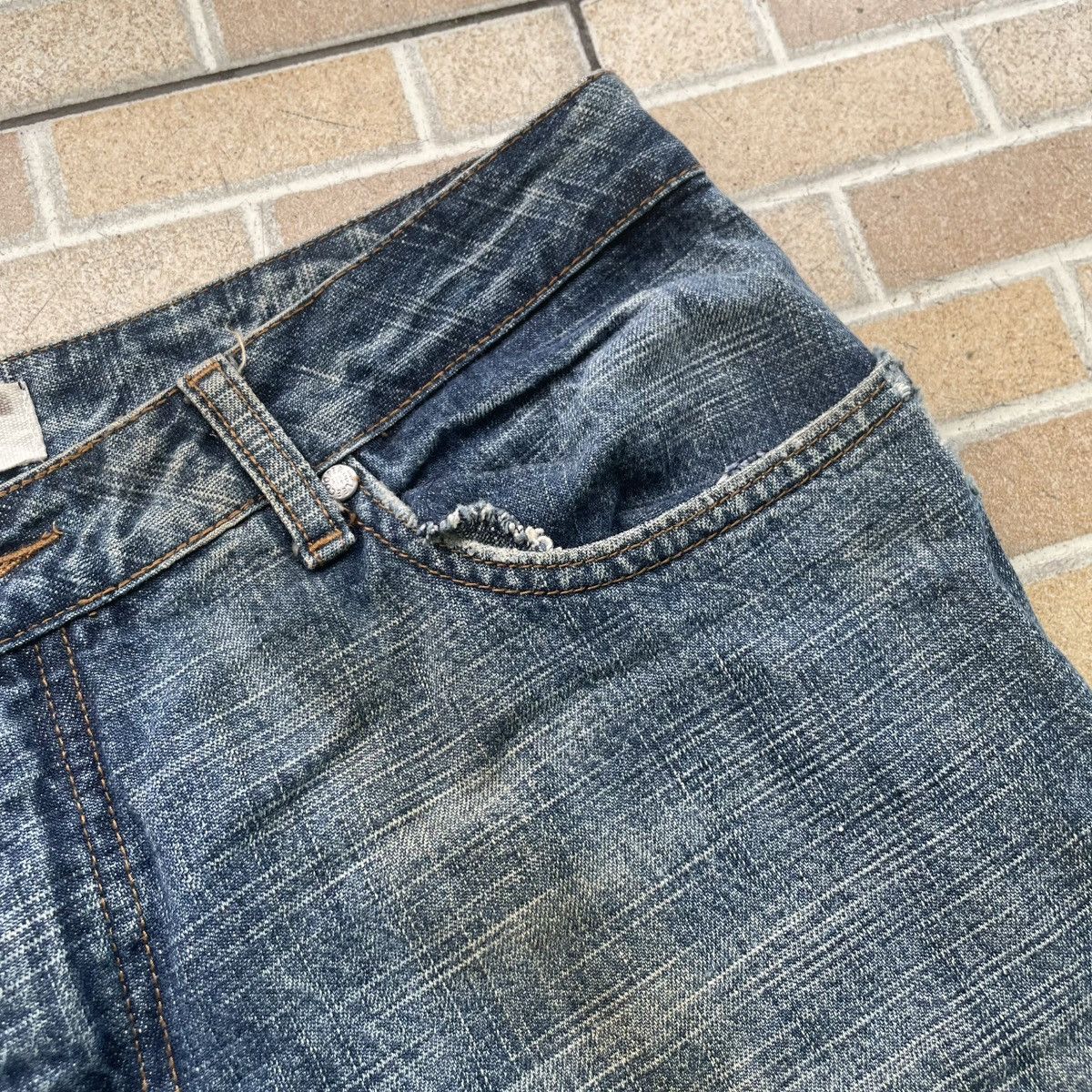 If Six Was Nine Y2K Lee Cooper Bootcut Flare Distressed Mud Washed Jeans Size US 32 / EU 48 - 4 Thumbnail