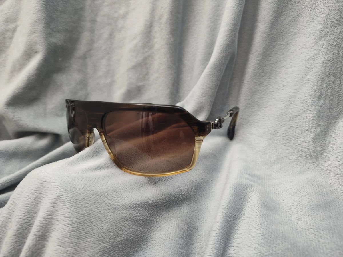Chrome Hearts Chrome Hearts Nooner Sunglasses Brown Leather Aviator Size ONE SIZE - 2 Thumbnail