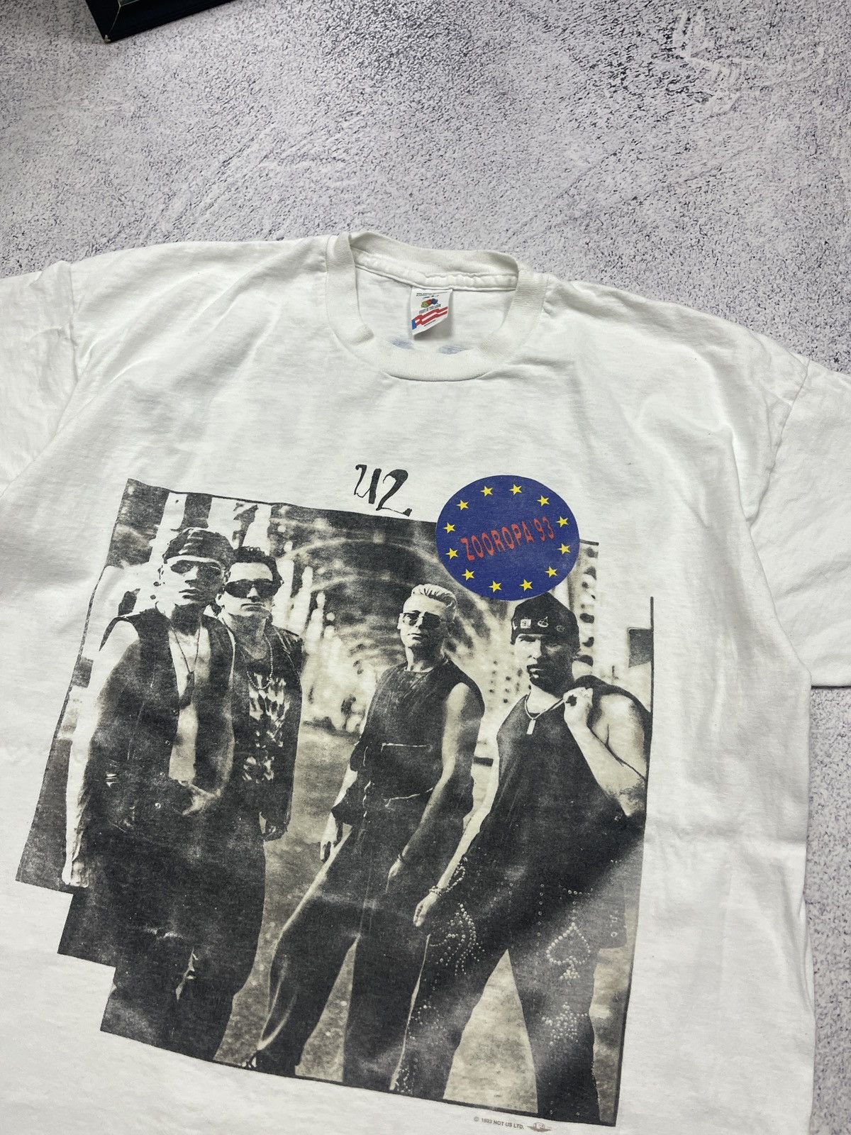 Band Tees × Fruit Of The Loom × Vintage Vintage 1993 U2 Zooropa Tour Rock Band T-Shirt Tee Boxy Rare Size US XL / EU 56 / 4 - 5 Thumbnail