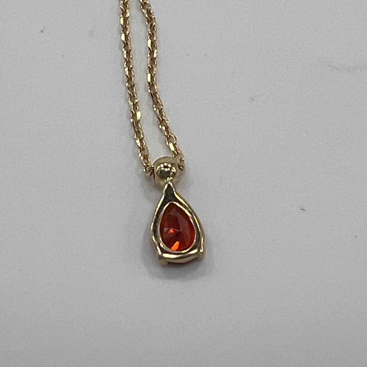 Other New 14K Solid Gold Necklace Italy – Teardrop Red Garnet 1.8g Size ONE SIZE - 8 Thumbnail