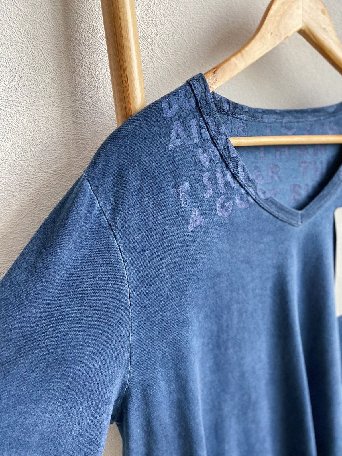 Maison Margiela MAISON MARTIN MARGIELA AIDS garment dyed v- neck t-shirt Size US L / EU 52-54 / 3 - 7 Thumbnail