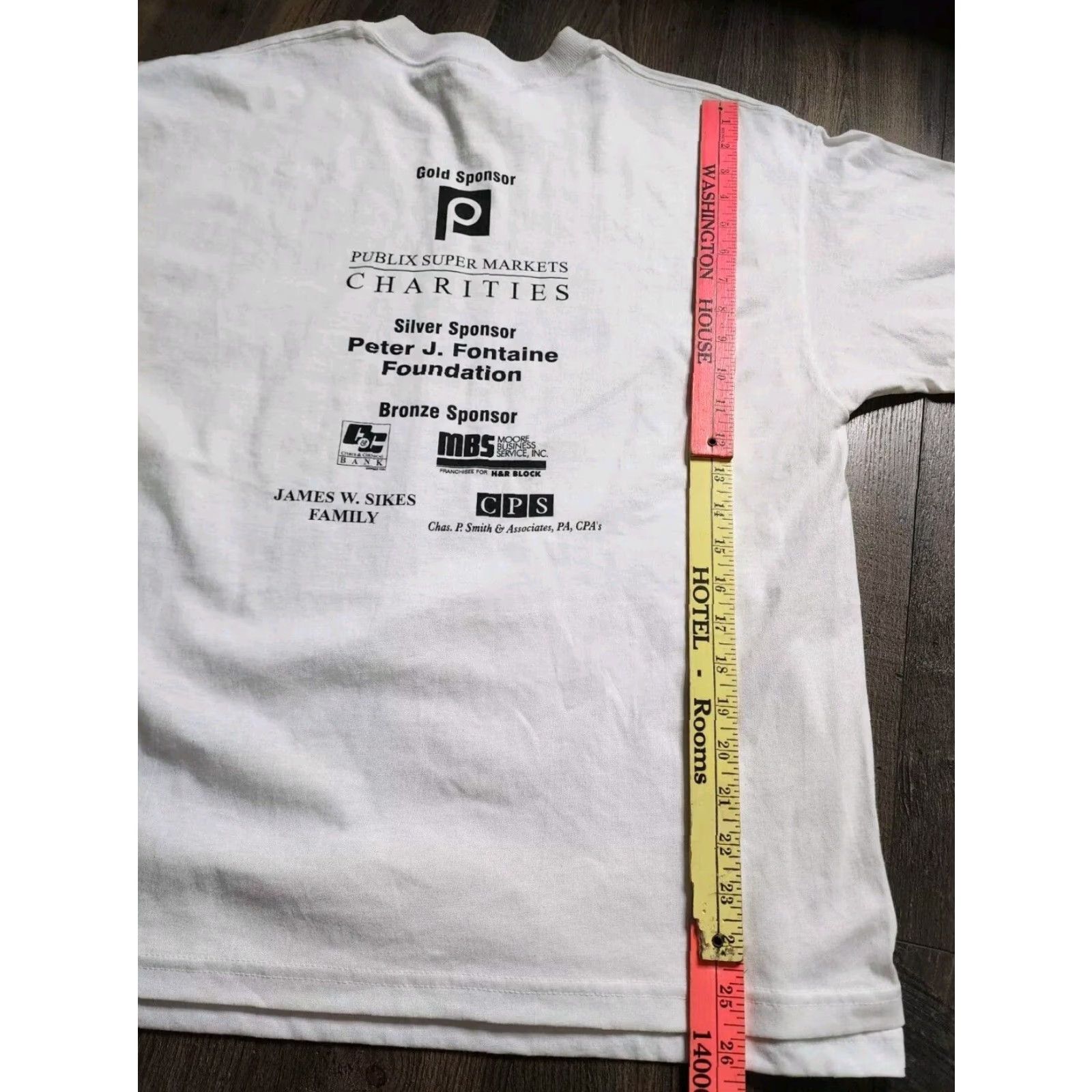 Fruit Of The Loom VINTAGE Fruit of the Loom Mens XL White Short Sleeve Double Sided T-Shirt 2003 Polk County FL Senior Games Olympics Size US XL / EU 56 / 4 - 3 Thumbnail