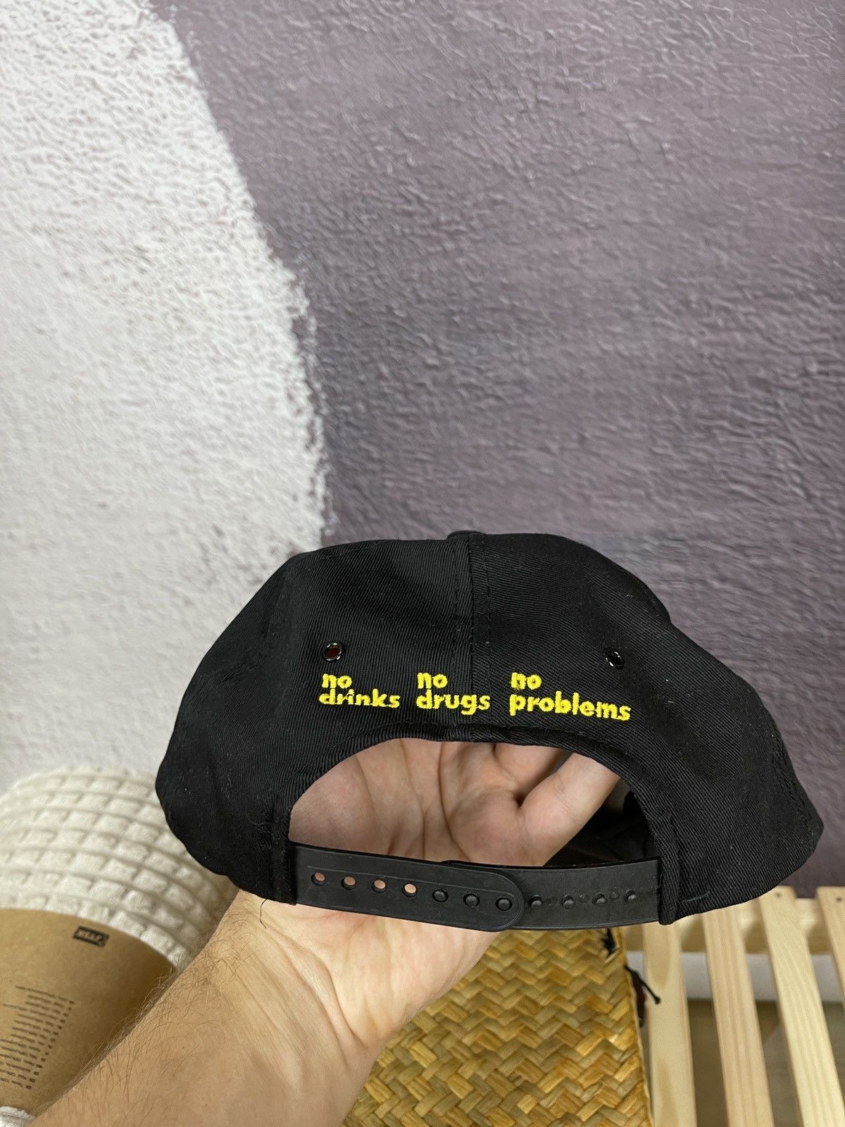 Vintage Vintage No drinks no drugs no problems cap Size ONE SIZE - 2 Thumbnail