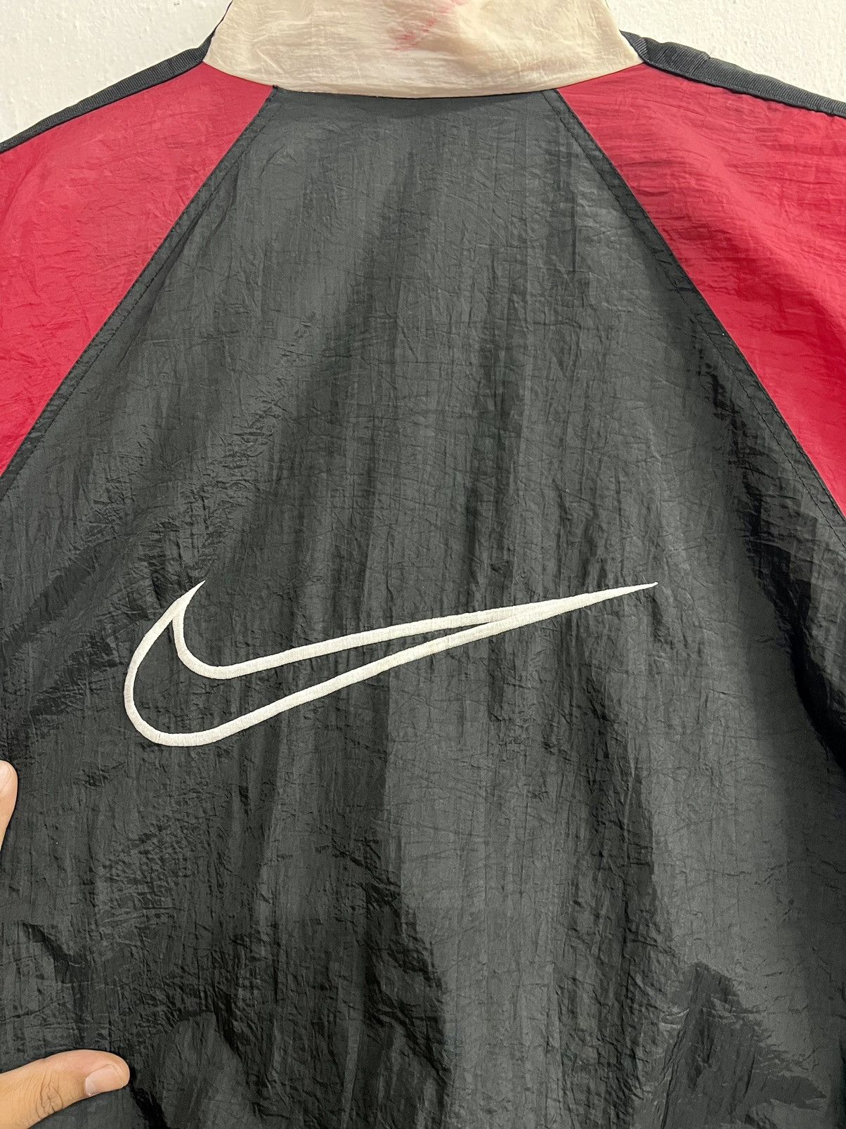 Nike × Vintage Vintage 90s Nike Windbreaker Zipper Jacket Size US XL / EU 56 / 4 - 14 Thumbnail