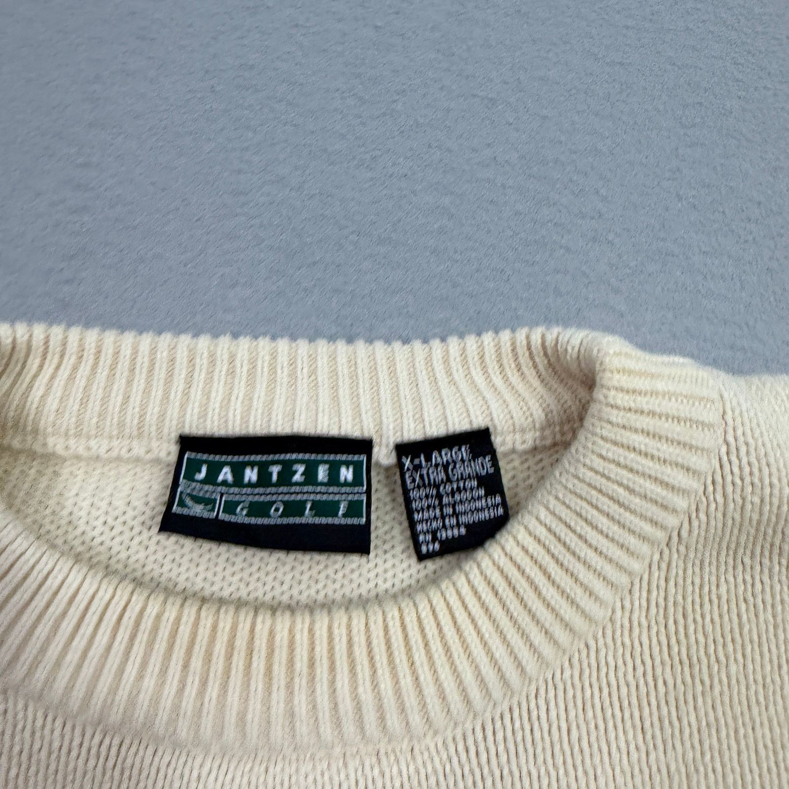 Vintage Vintage Jantzen Golf Sweater Men's XL Cream Crewneck 90s Size US XL / EU 56 / 4 - 6 Thumbnail