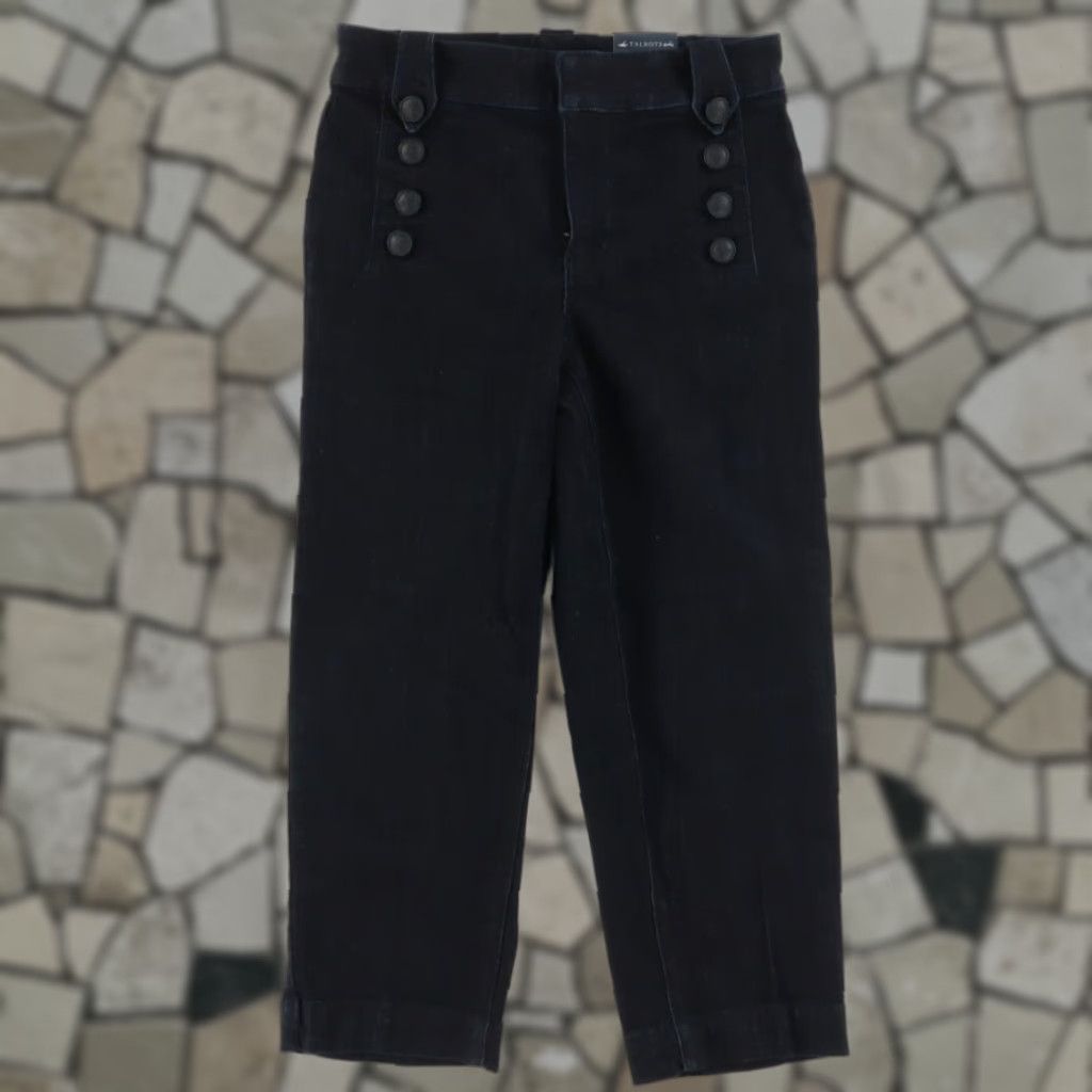 Talbots Talbots Navy Denim Jeans Pants Sailor Women's 2P Regular Fit Cotton Shirt? Size 26" / US 2 / IT 38 - 1 Thumbnail