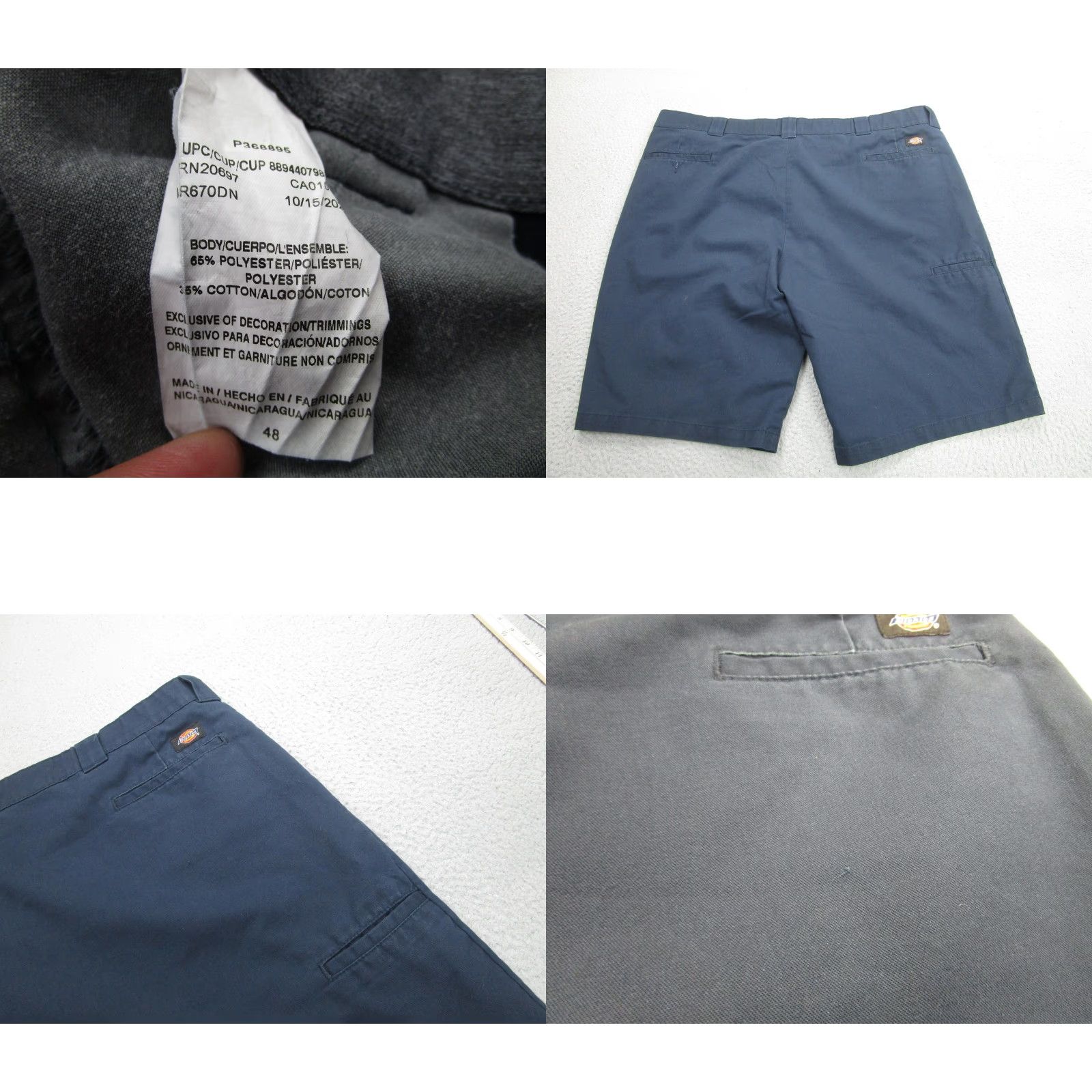 Dickies Dickies Temp IQ Flex Shorts Mens 48 Navy Cooling Work Chino Performance Stretch Size US 32 / EU 48 - 8 Thumbnail