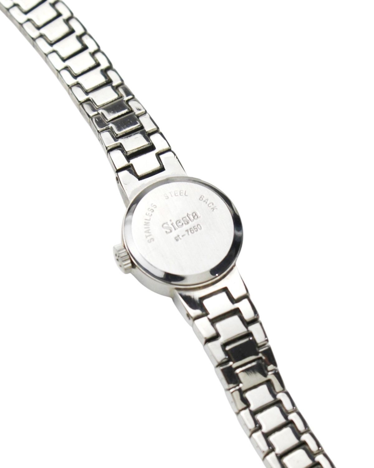 Japanese Brand × Vintage 1980S SIESTA SILVER TEXTURED BRACELET QUARTZ WATCH Size ONE SIZE - 8 Thumbnail