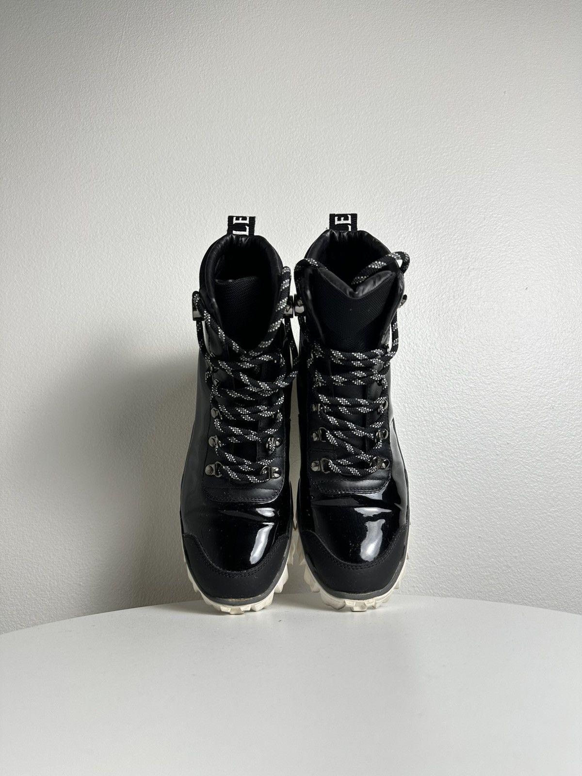 Moncler Moncler Patent Leather Helis Lace Up Boots Size US 6 / IT 36 - 4 Thumbnail