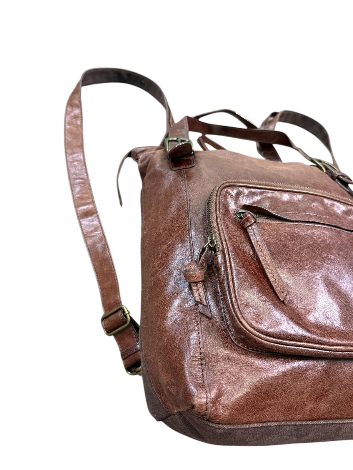 Leather DAKOTA CANVAS LEATHER 2 WAY SHOULDER BACKPACK Size ONE SIZE - 4 Thumbnail