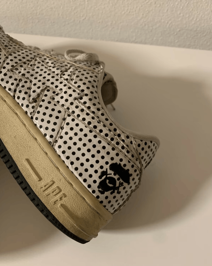 Bape × Kaws Bape x Kaws Vintage Bapesta AF1 Polka Dot Chompers FS-029 Size US 10.5 / EU 43-44 - 8 Thumbnail