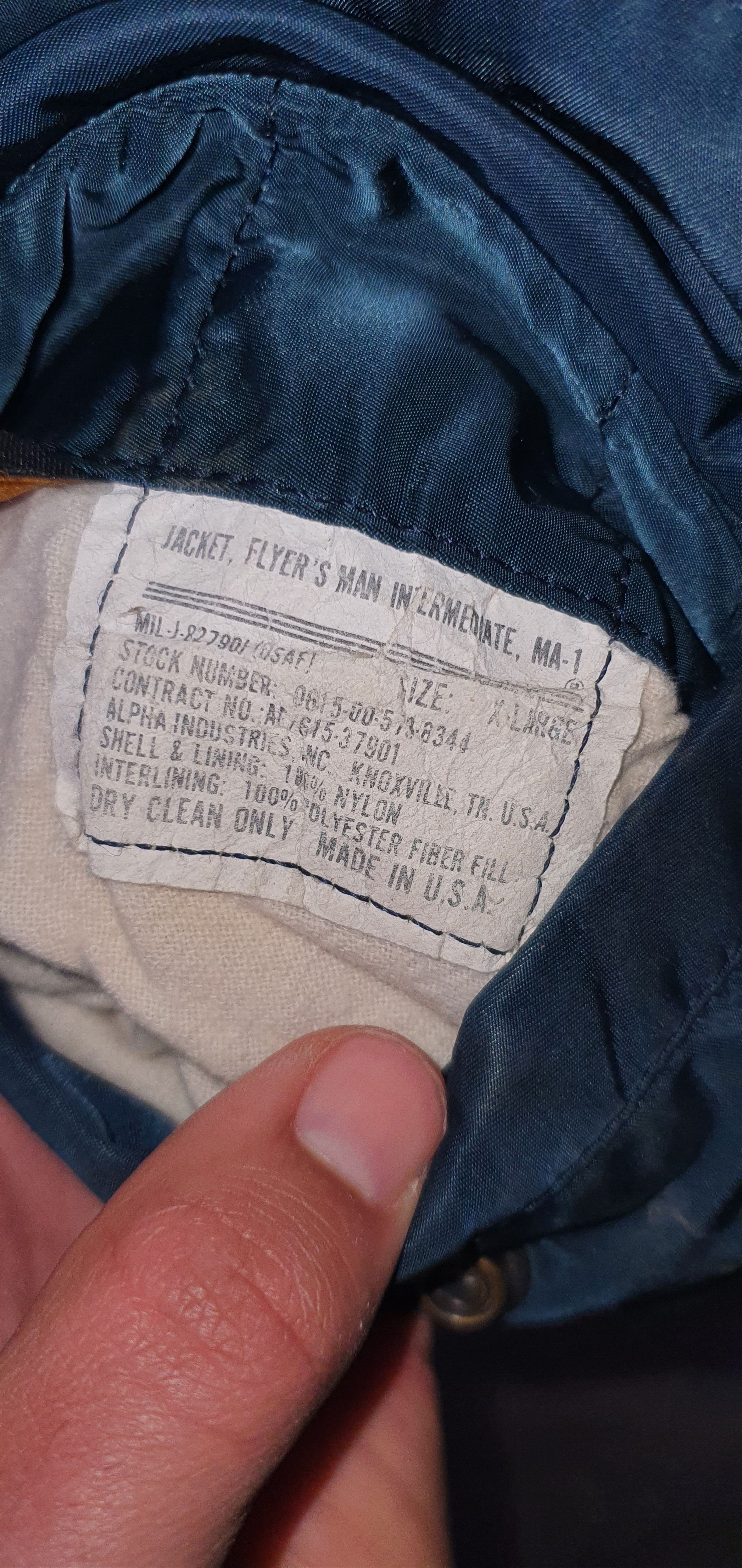 Other Vintage Alpha Industries MA-1 Flyers Bomber USA 70s 80s Size US M / EU 48-50 / 2 - 4 Thumbnail