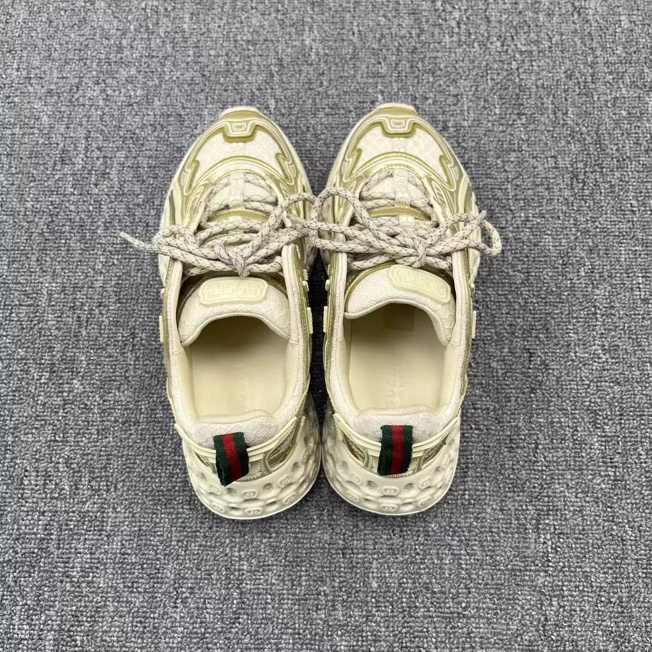 Gucci Gucci 25 Beige/Champagne Cub3D GG Print Dad Sneakers Size US 6 / IT 36 - 3 Thumbnail