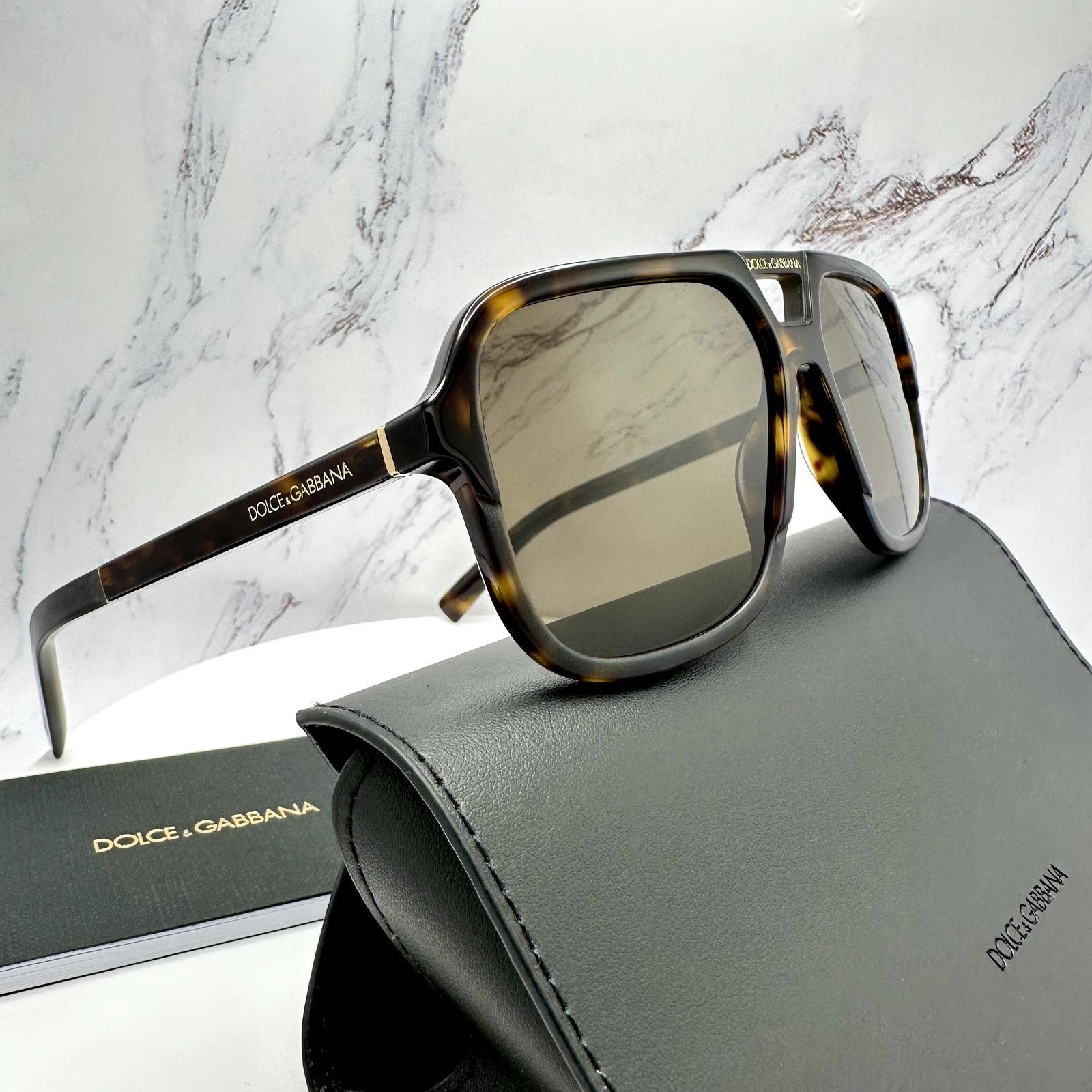 Dolce & Gabbana New Dolce & Gabbana Sunglasses Brown Aviator Pilot Gold Size ONE SIZE - 12 Thumbnail