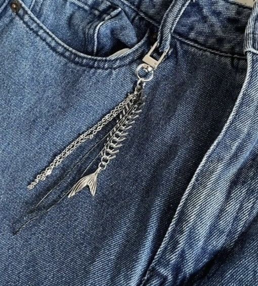Vintage Black Rope Fish Bones Keychain Size ONE SIZE - 4 Thumbnail