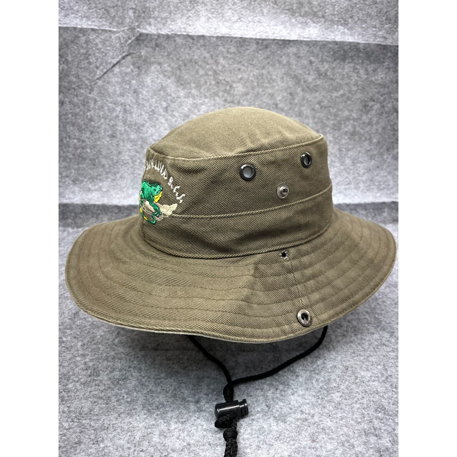 Vintage Cabo San Lucas BCS Bucket Hat Adult One Size Green Cotton Iguana Beach Outdoors Hat/Cap Mens Bucket Hat Size ONE SIZE - 4 Thumbnail