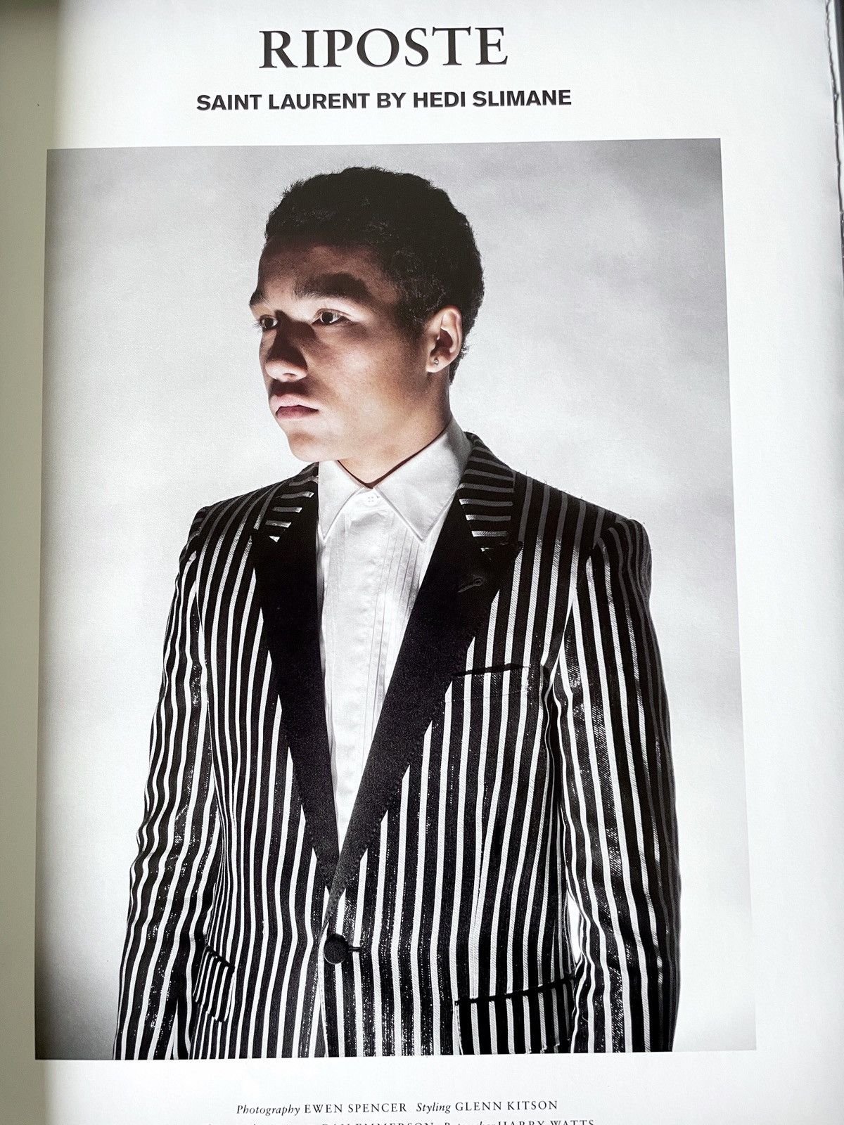 Hedi Slimane × Saint Laurent Paris × Yves Saint Laurent Hedi Slimane SAINT LAURENT suit photo framed poster 9x11 Size ONE SIZE - 2 Thumbnail