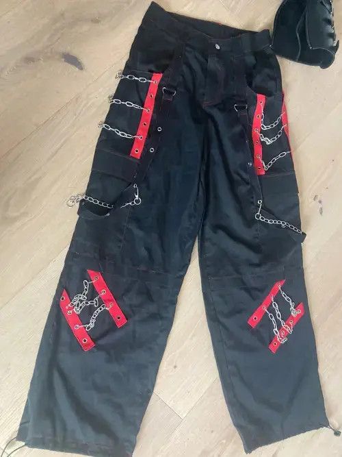 Designer Gothic Cargo Pants Size US 30 / EU 46 - 3 Thumbnail