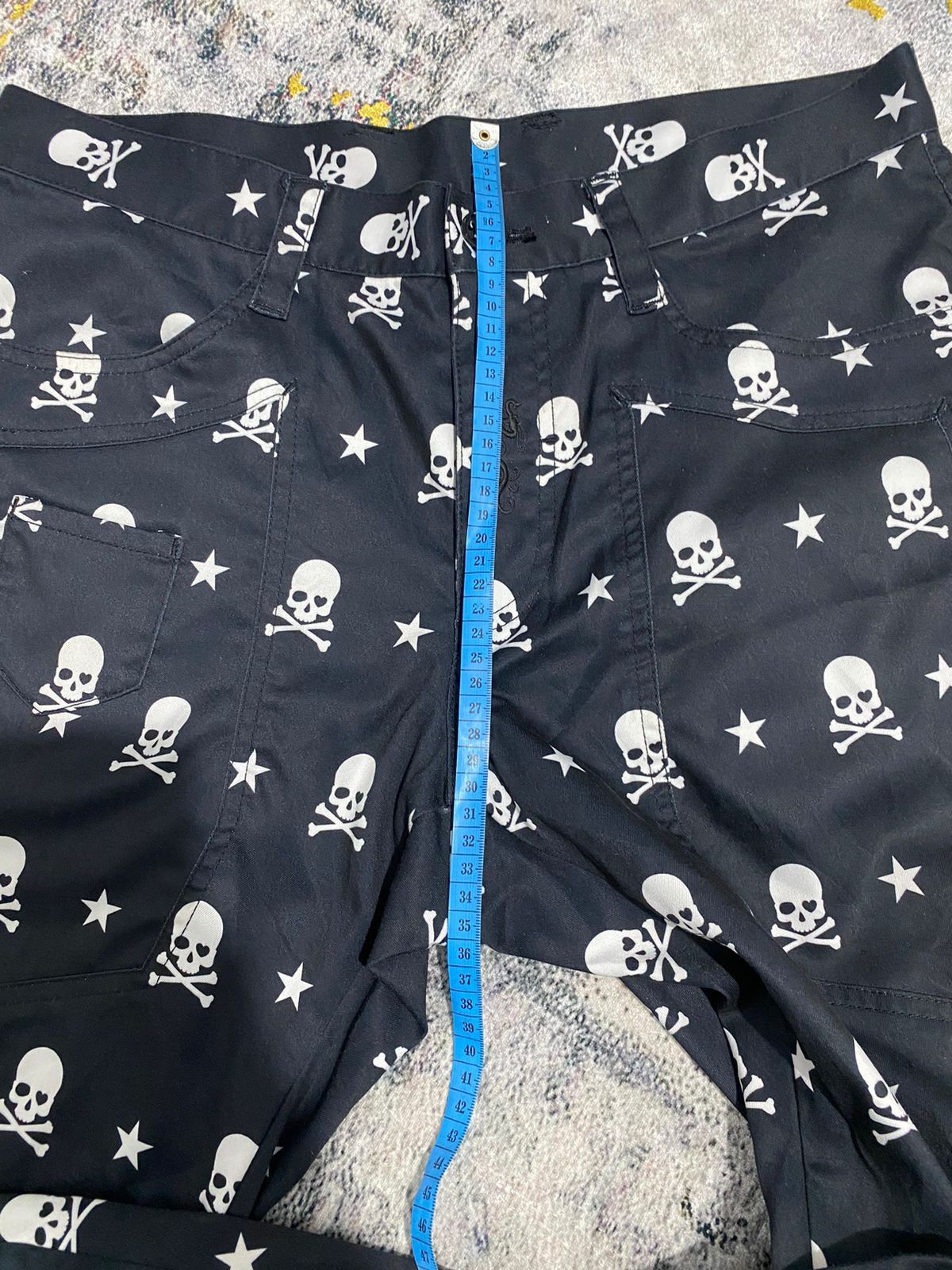 Hysteric Glamour Japanese Skull Full Print Y2k Punk Alexander McQueen STYLE Size US 33 - 13 Thumbnail