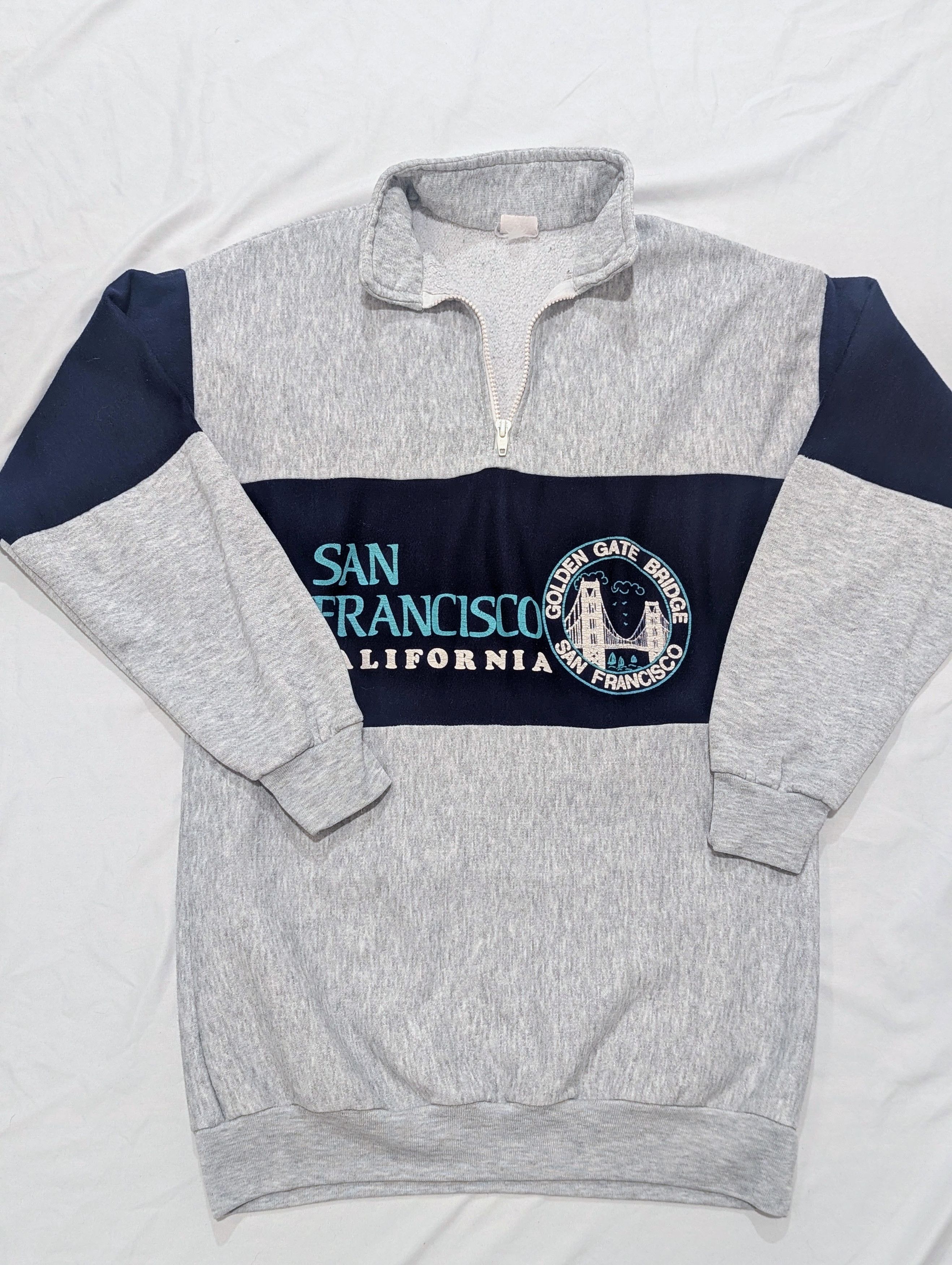 Other Vintage 90s San Francisco Golden Gate 1/4 Zip Sweatshirt S Size S / US 4 / IT 40 - 1 Thumbnail