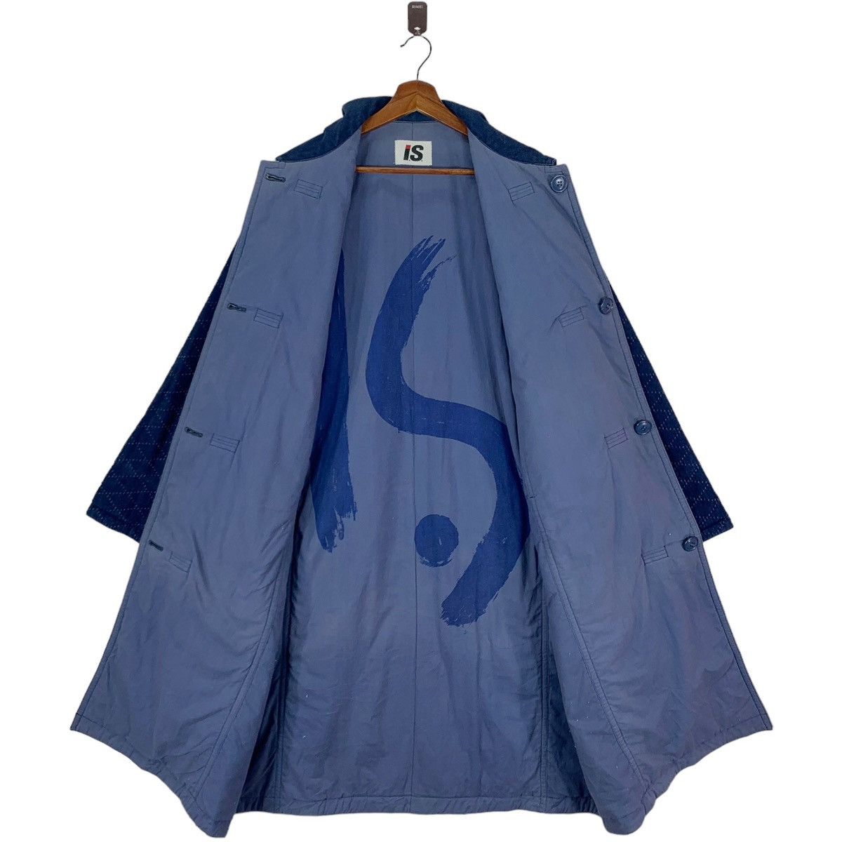 Issey Miyake VINTAGE 80s ISSEY MIYAKE IS LABEL INDIGO DENIM BORO JACKET Size US XL / EU 56 / 4 - 1 Thumbnail