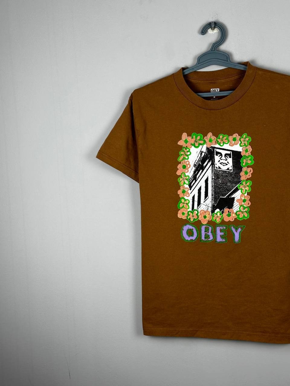Obey Obey Streetwear Brown Printed T Shirt Size US M / EU 48-50 / 2 - 2 Thumbnail