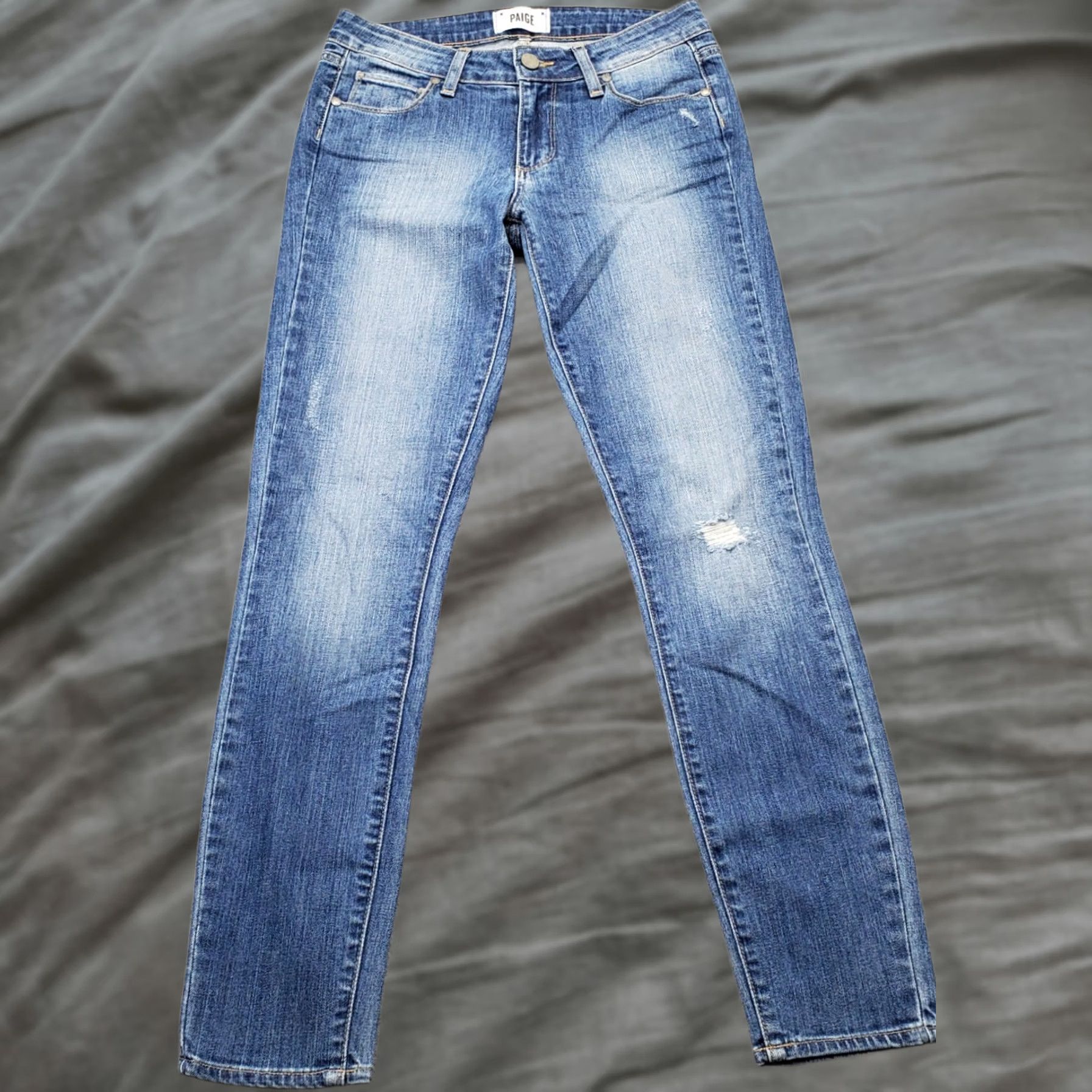 Paige Paige Verdugo Ankle Jeans Womens 27 Blue Denim Distressed 5-Pocket Design Jeans Womens 27 Blue Denim Distressed 5-Pocket Design Size 27" / US 4 / IT 40 - 1 Thumbnail