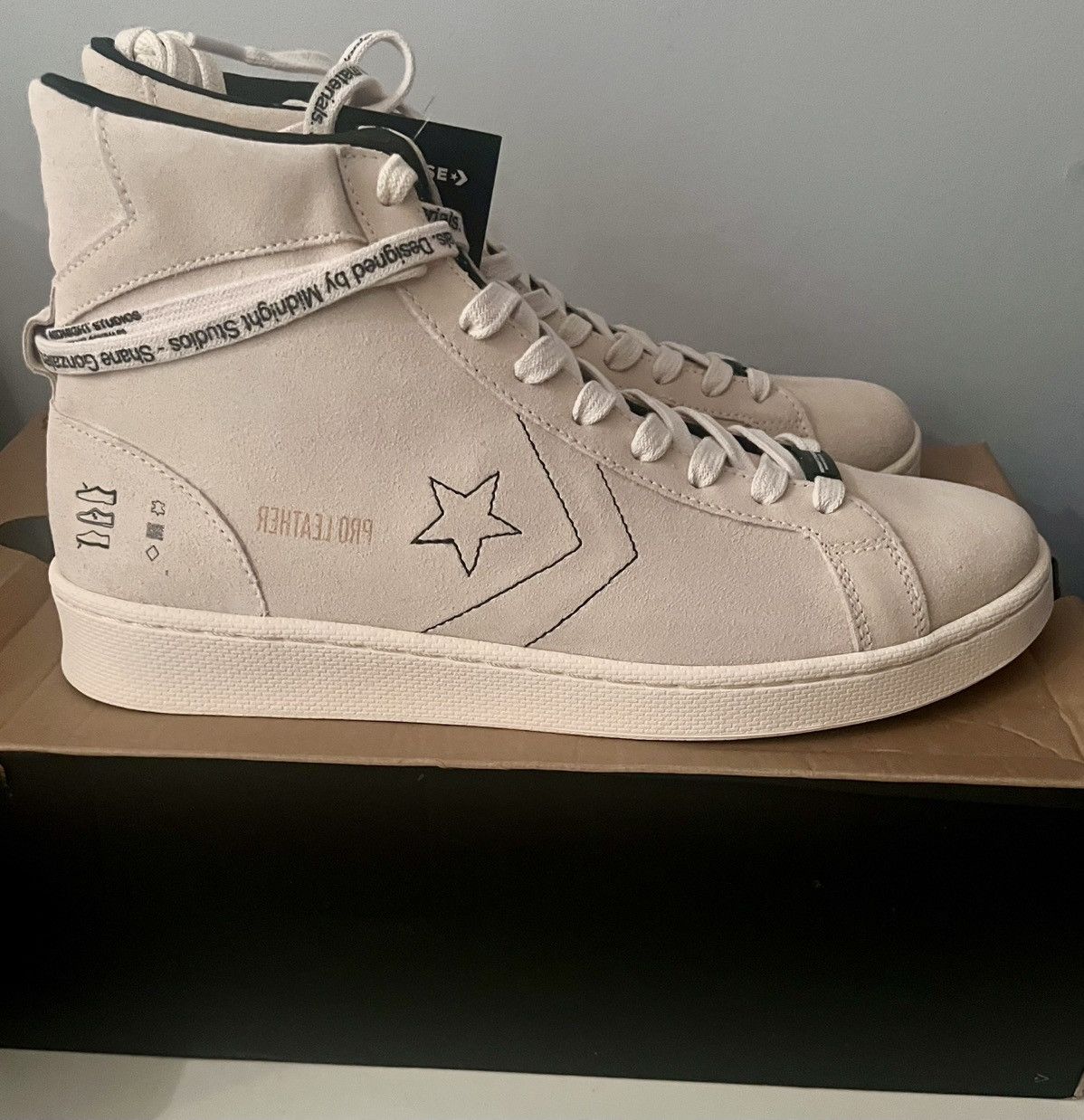 Converse × Midnight Studios Authentic Converse Midnight Studios Pro Leather high egret Size US 10.5 / EU 43-44 - 1 Thumbnail