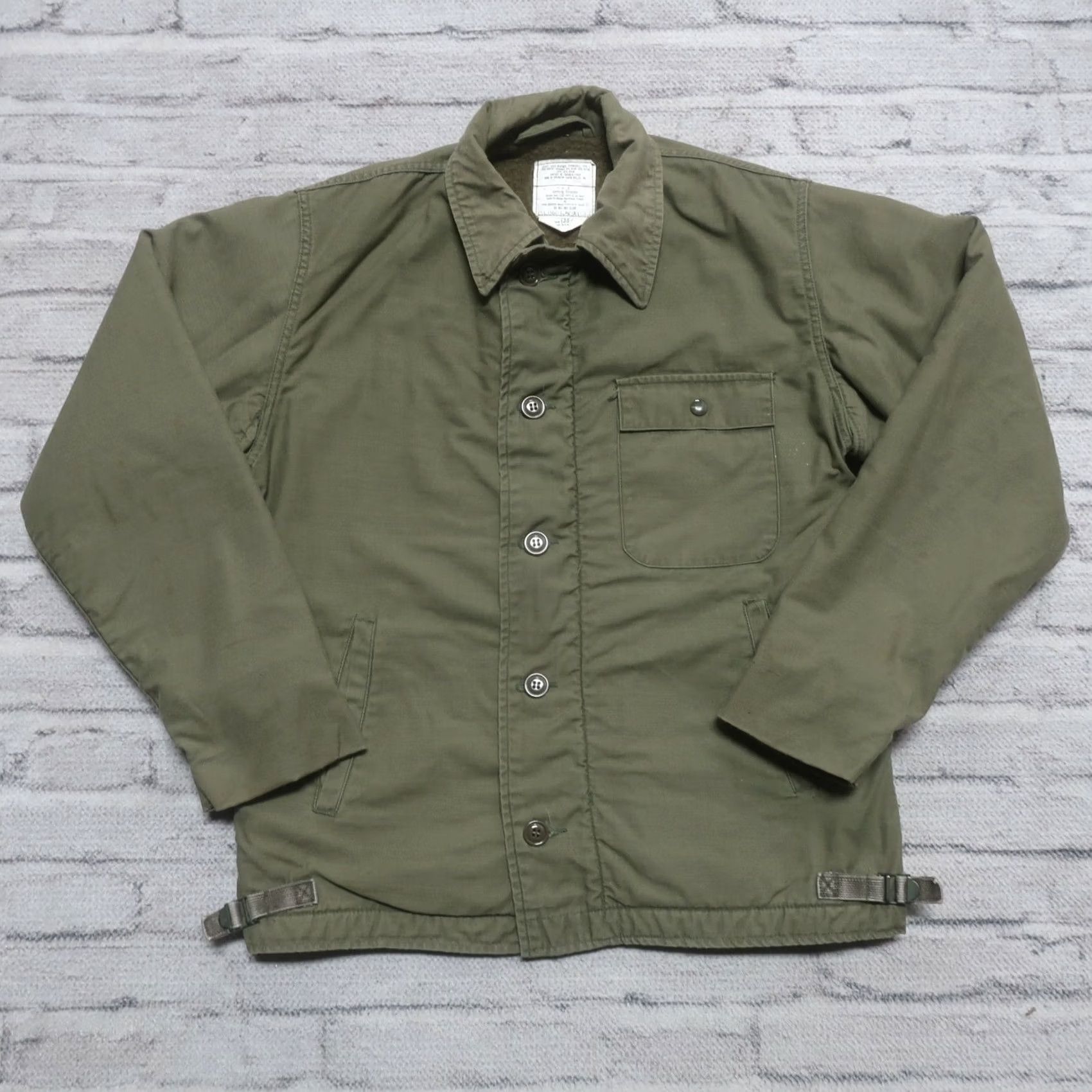 Vintage VINTAGE US Navy USN A-2 USS FIFE Deck Jacket Mens Medium Green Military YKK Plaid Longward - Size US M / EU 48-50 / 2 - 4 Thumbnail