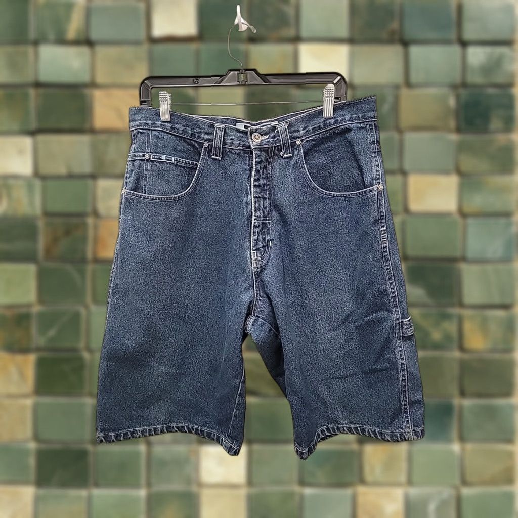 Southpole VINTAGE Southpole Carpenter Denim Jorts Shorts Men's 36 Dark Wash Blue 90s Mens Size US 36 / EU 52 - 1 Thumbnail