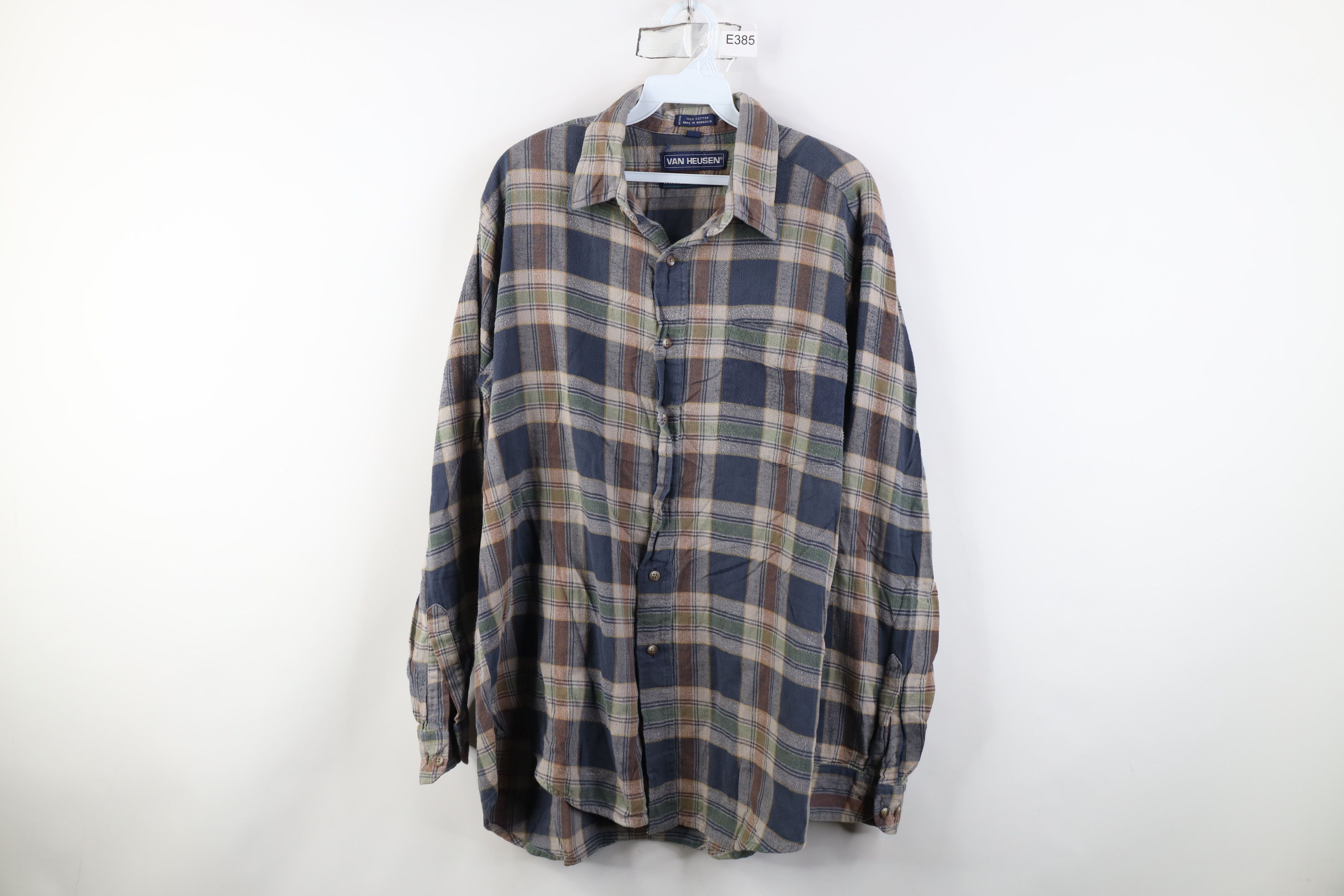 Vintage Vintage 90s Streetwear Button Shirt Plaid Earth Tone Size US XL / EU 56 / 4 - 1 Thumbnail