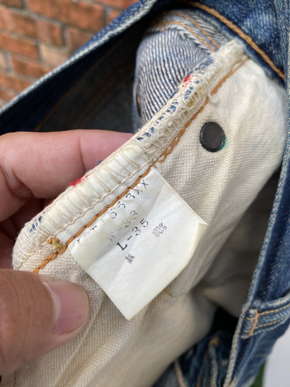Vintage W33x29 Redline denime pig hips store japan selvedge Size US 33 - 8 Thumbnail