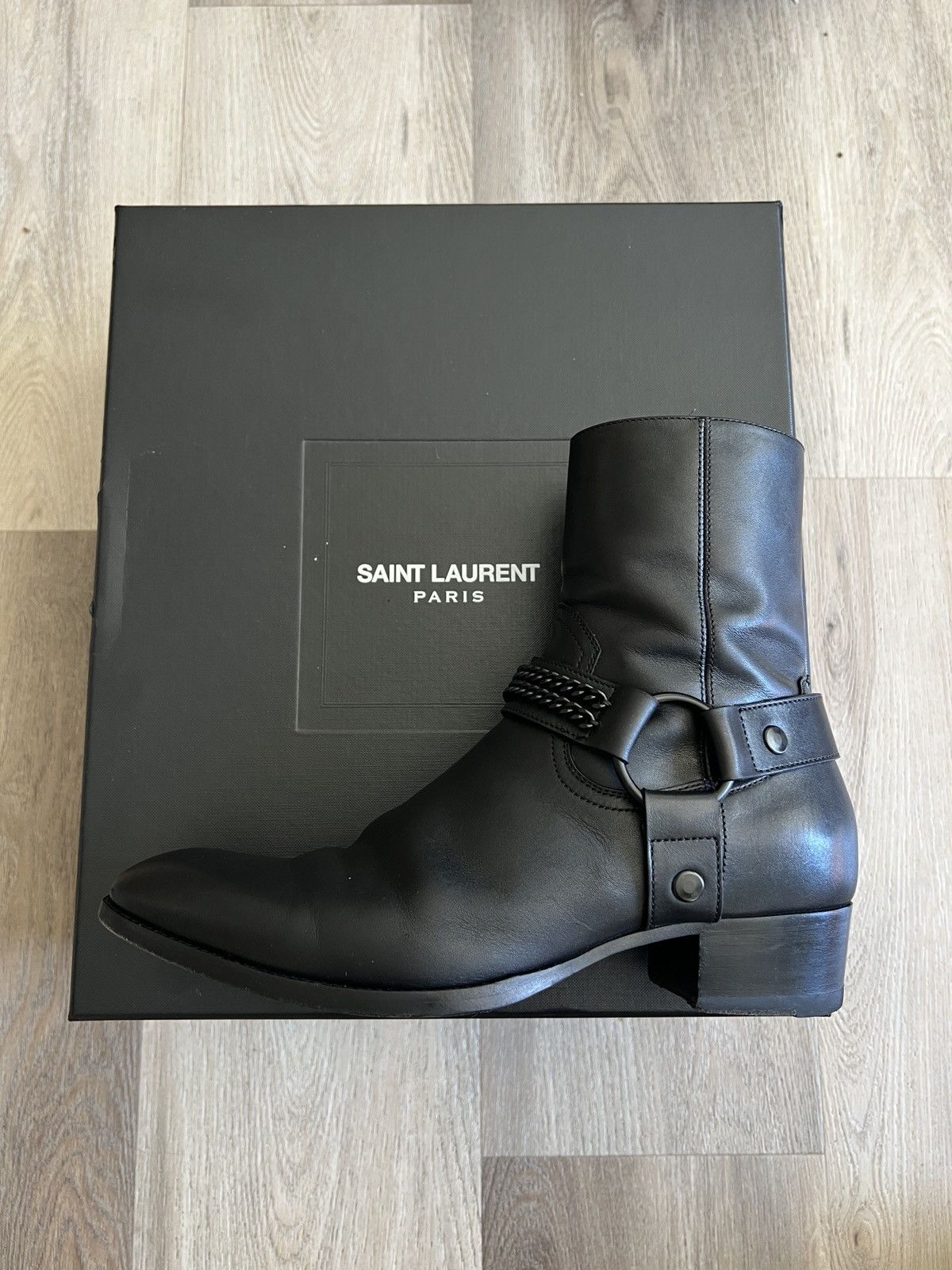 Saint Laurent Paris x Hedi Slimane Wyatt Harness Black Chain