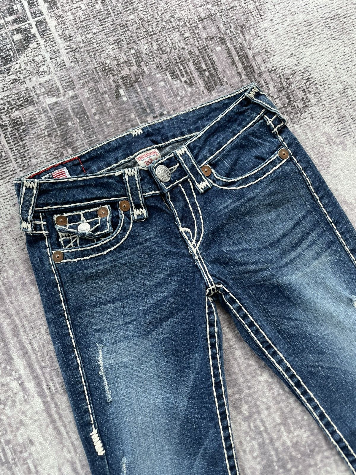True Religion 2000s True Religion-Joey Super T Bold Stitch Jeans Size US 29 - 3 Thumbnail