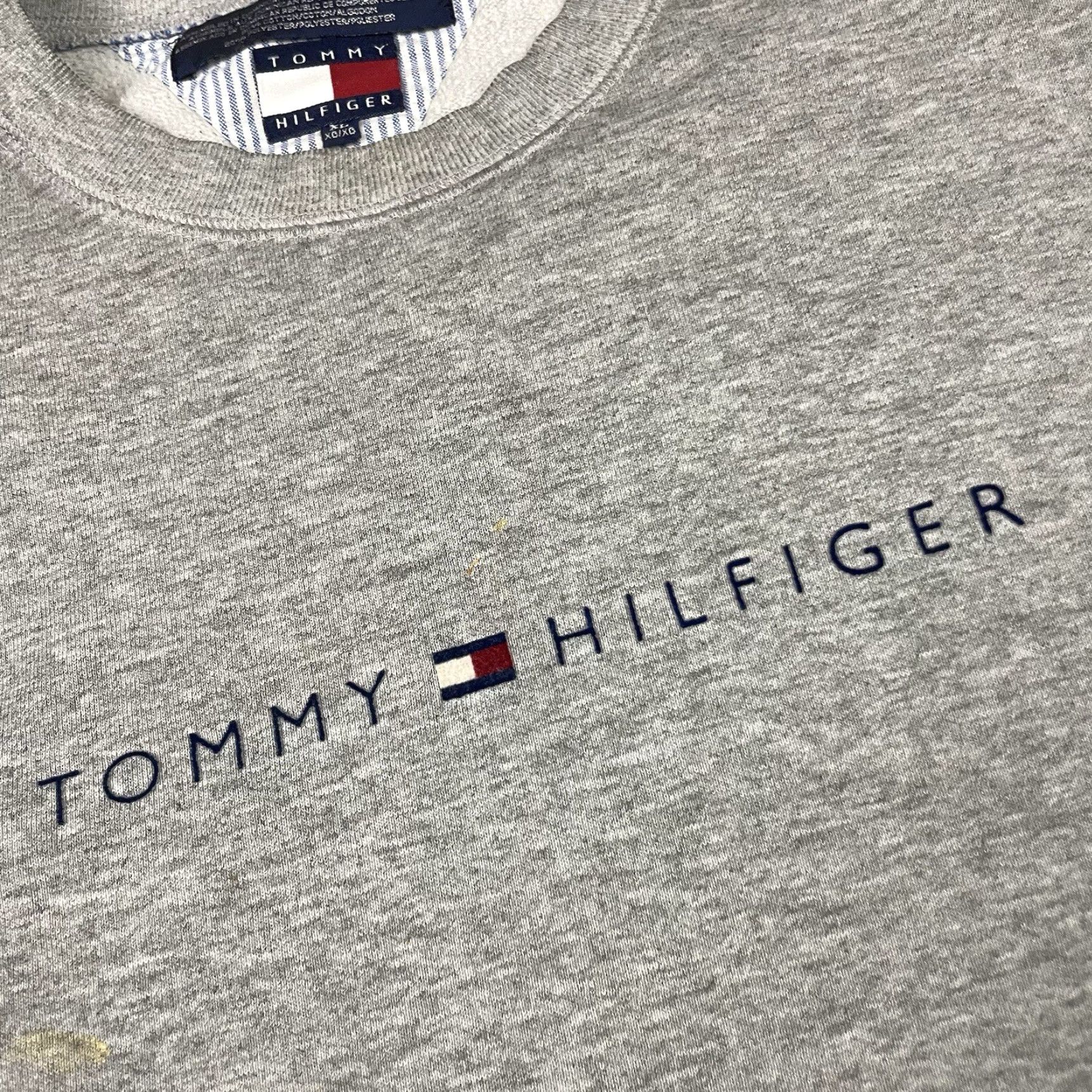 Tommy Hilfiger VINTAGE Tommy Hilfiger Sweatshirt Adult XL Gray 90s Classic Distressed Flag Logo Pullover Crew Neck Unisex Mens Womens Size US XL / EU 56 / 4 - 3 Thumbnail