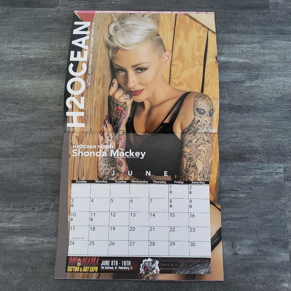 Designer H2Ocean Tattoo Model 2018 Calendar Size ONE SIZE - 2 Thumbnail