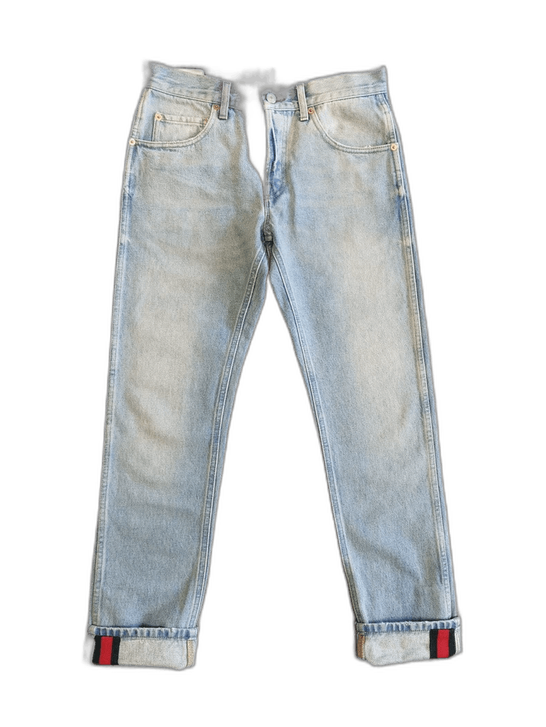 Gucci Gucci Men’s Striped Denim Pants Size 30-yf Size US 30 / EU 46 - 1 Thumbnail