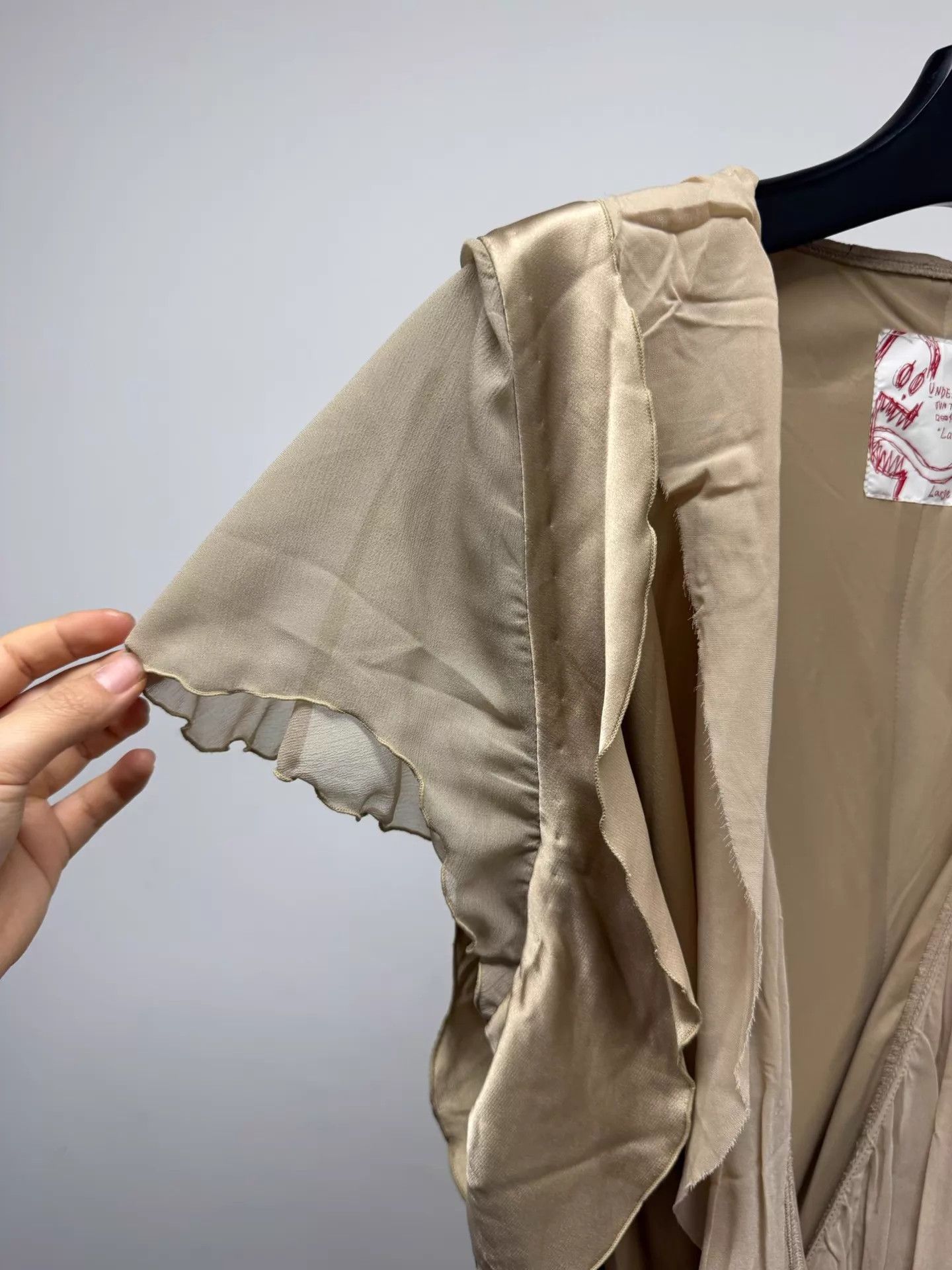 Undercover UNDERCOVER Women's Langui Ruffled Hem Long Dress Beige Size L / US 10 / IT 46 - 8 Thumbnail