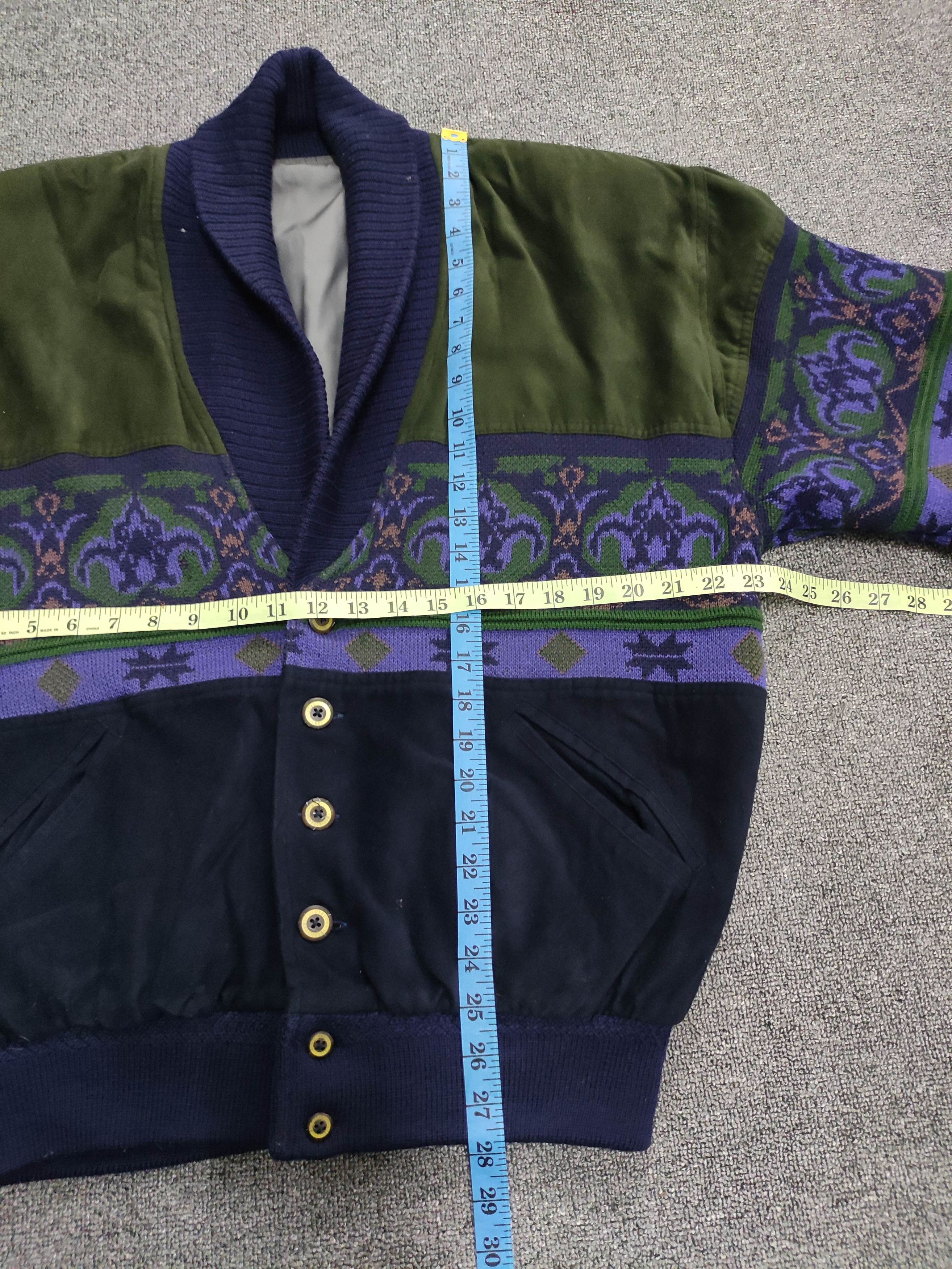 Aran Isles Knitwear Vintage Cardigan Knit Sweater Shawl Coller Modigliani Italy Size US M / EU 48-50 / 2 - 9 Thumbnail
