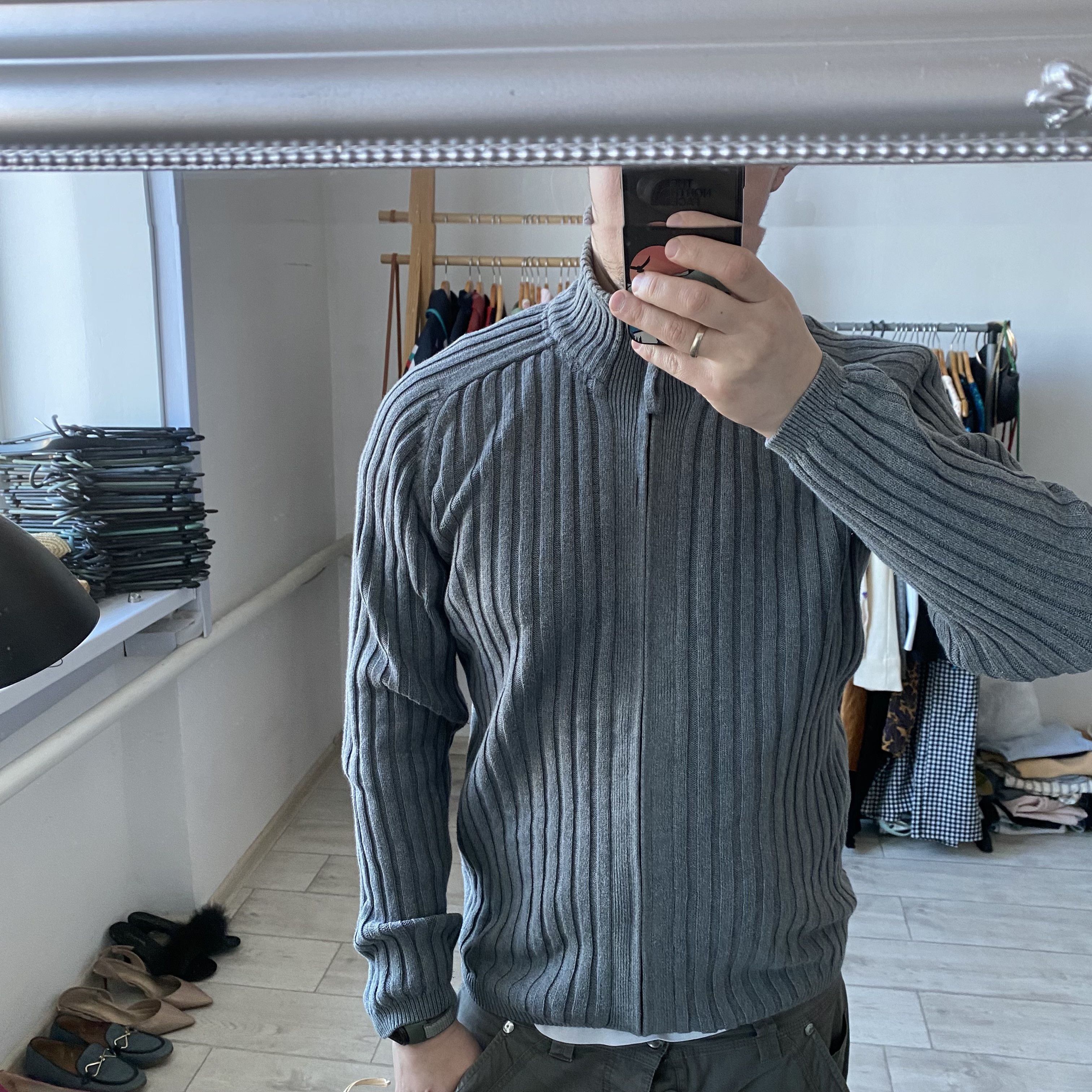 Diesel Vintage 00s Diesel style Ribbed knit zip sweater Y2K kapital Size US M / EU 48-50 / 2 - 8 Thumbnail