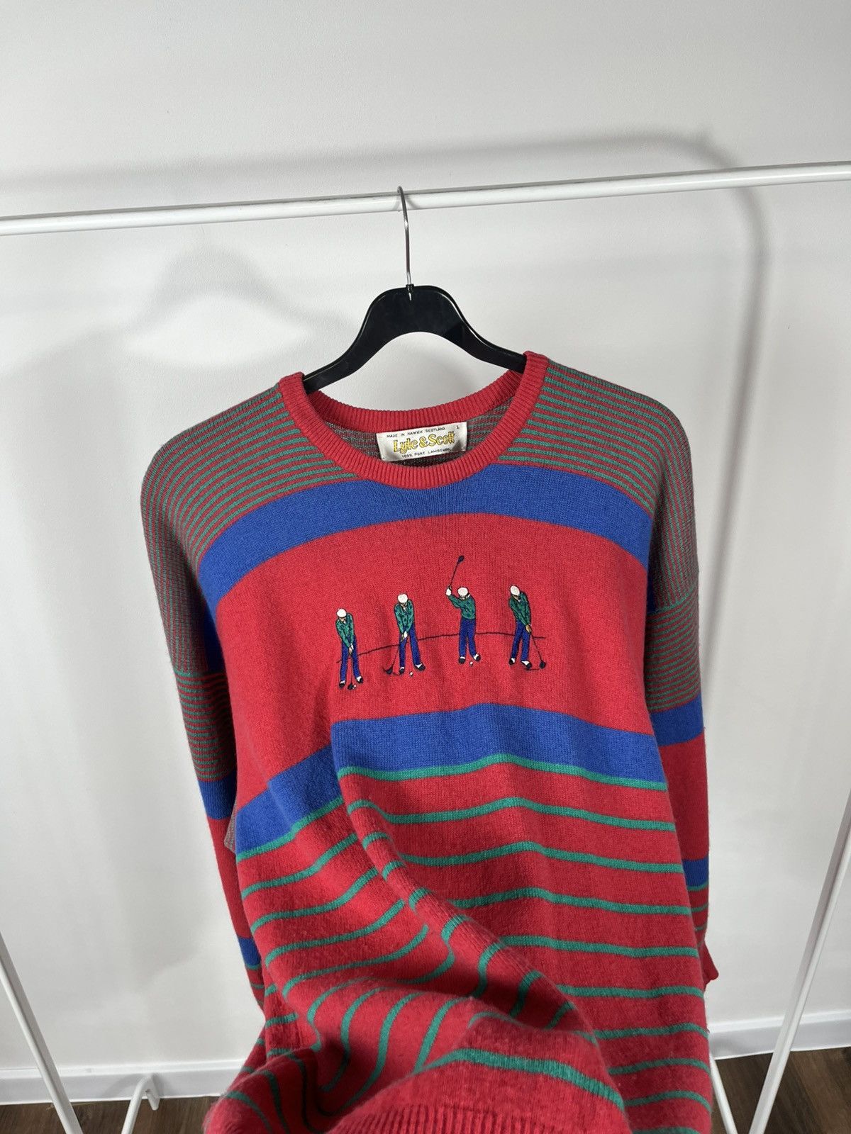 Lyle & Scott Vintage Lyle & Scott Golf Wool Sweater Made in Scotland Size US L / EU 52-54 / 3 - 7 Thumbnail