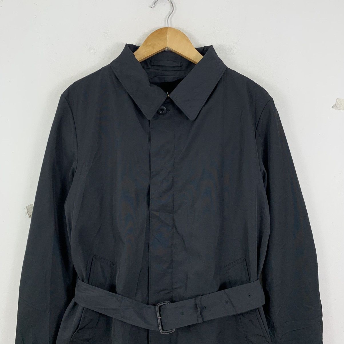 Jil Sander × Uniqlo UNIQLO x JIL SANDER Designer Plain Black Long Coat Size US L / EU 52-54 / 3 - 4 Thumbnail